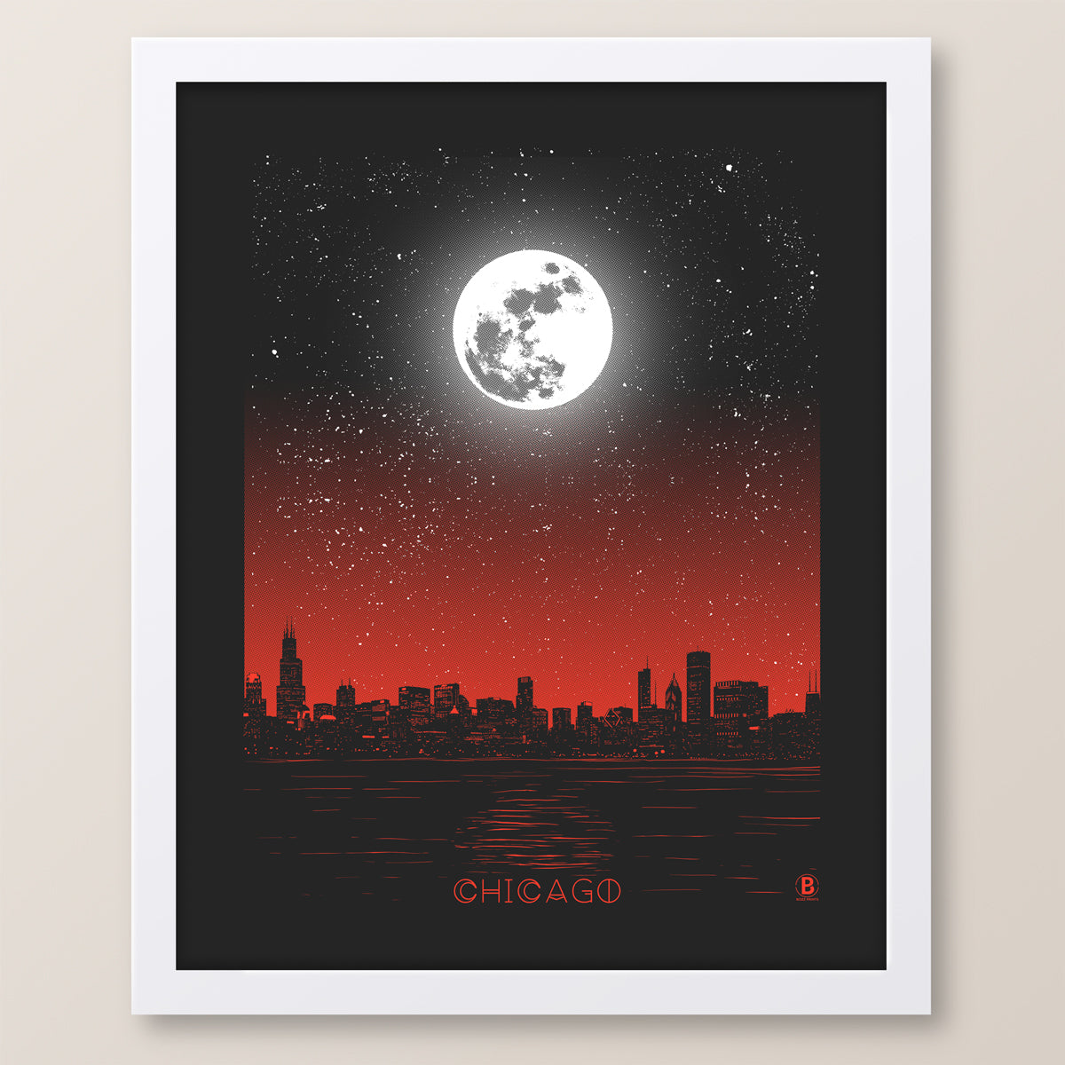 Chicago Moon Print
