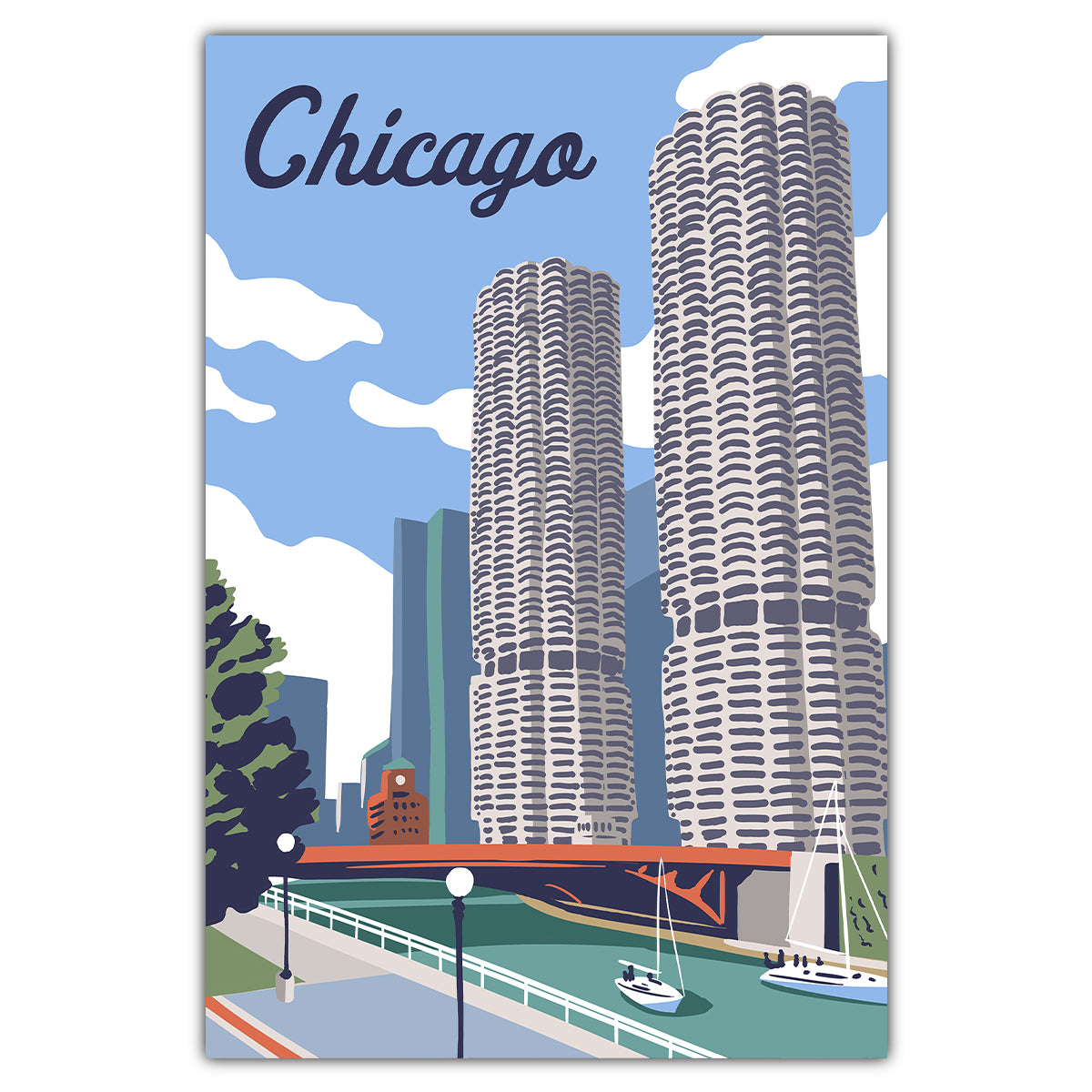 Chicago Riverwalk Postcard
