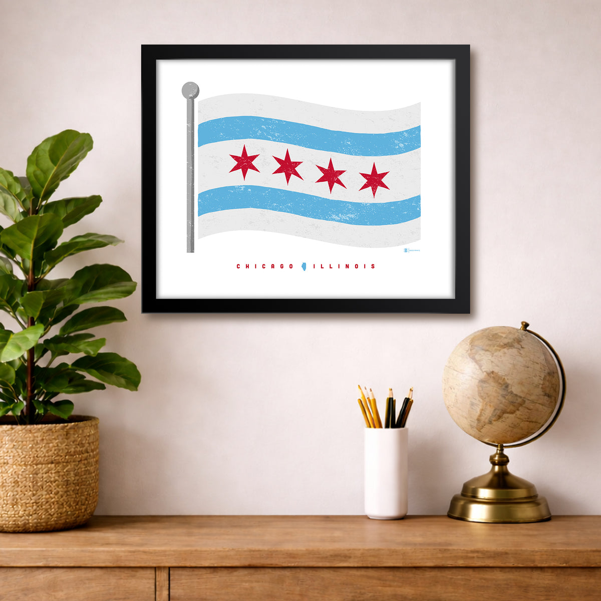 Chicago Flag Print
