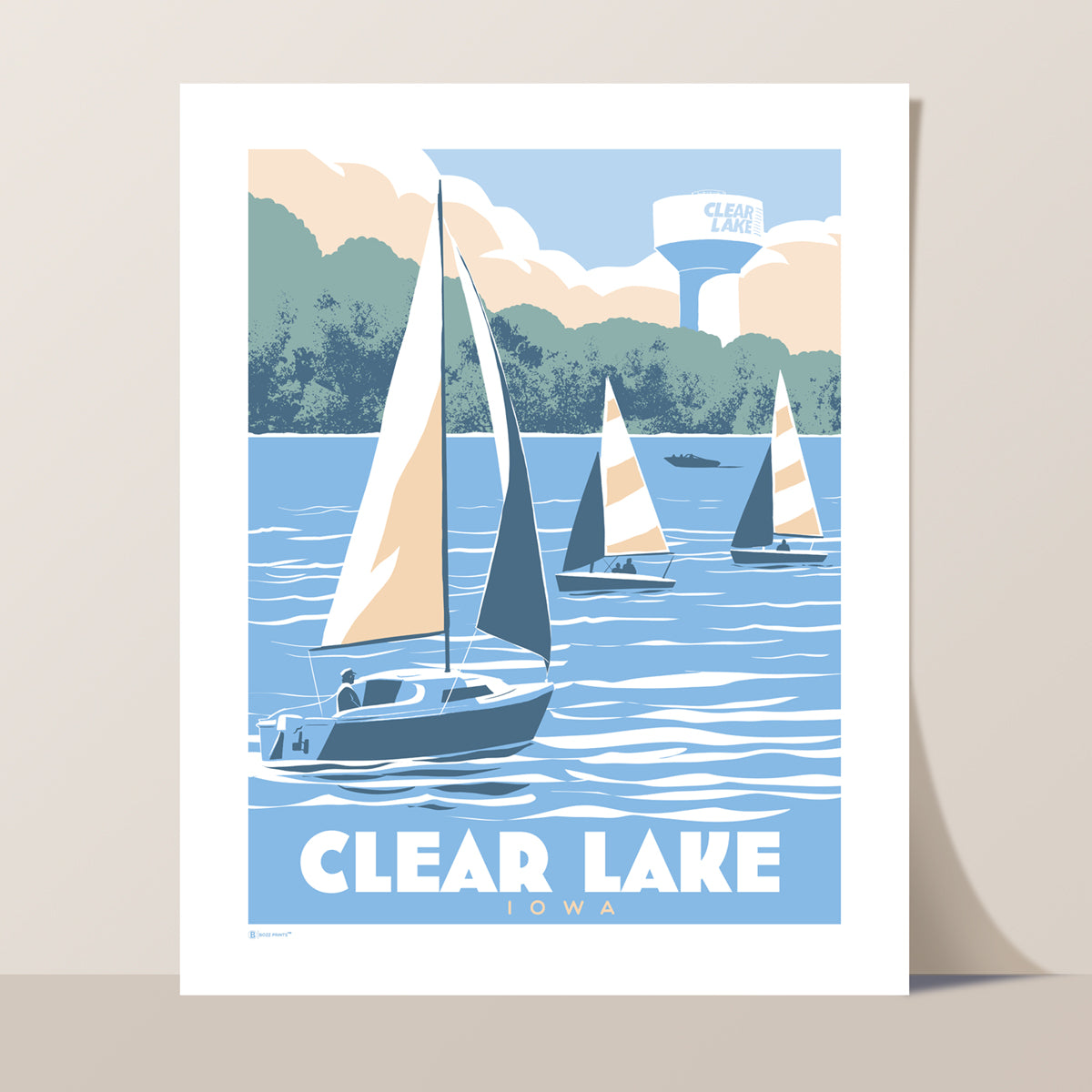 Clear Lake Sailing Print