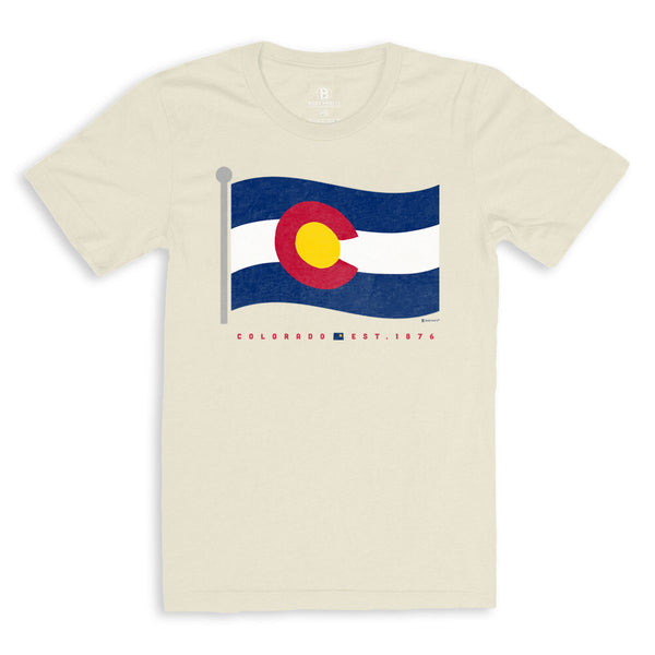 Men's Colorado Flag T-Shirt In Silver - Size: Small - Foto 7