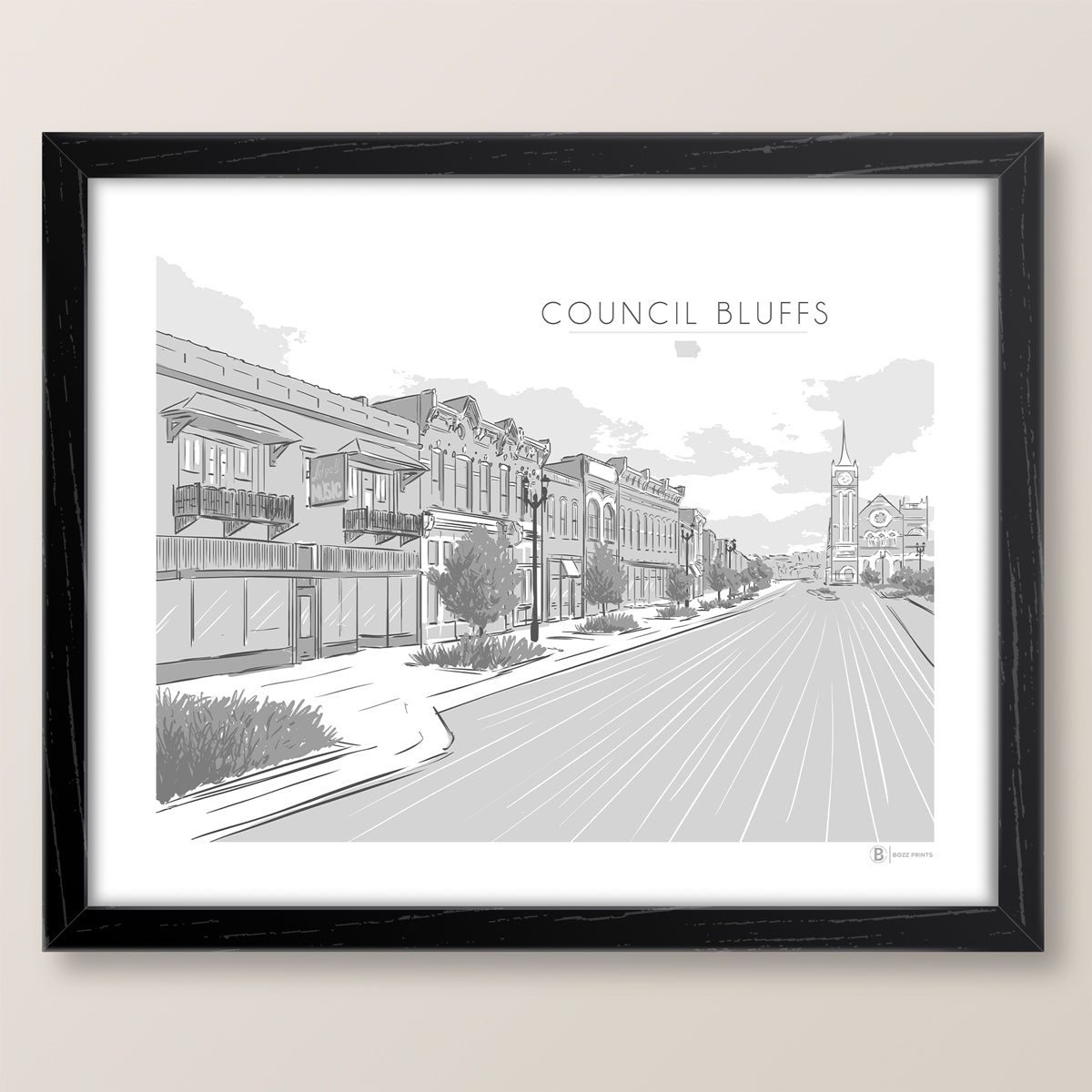 Council Bluffs Broadway Print