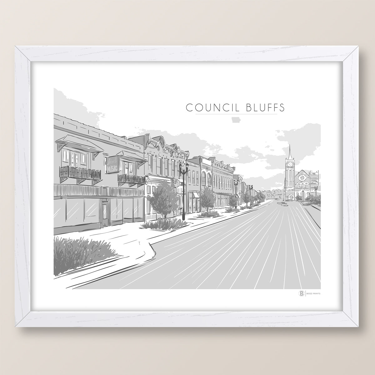 Council Bluffs Broadway Print