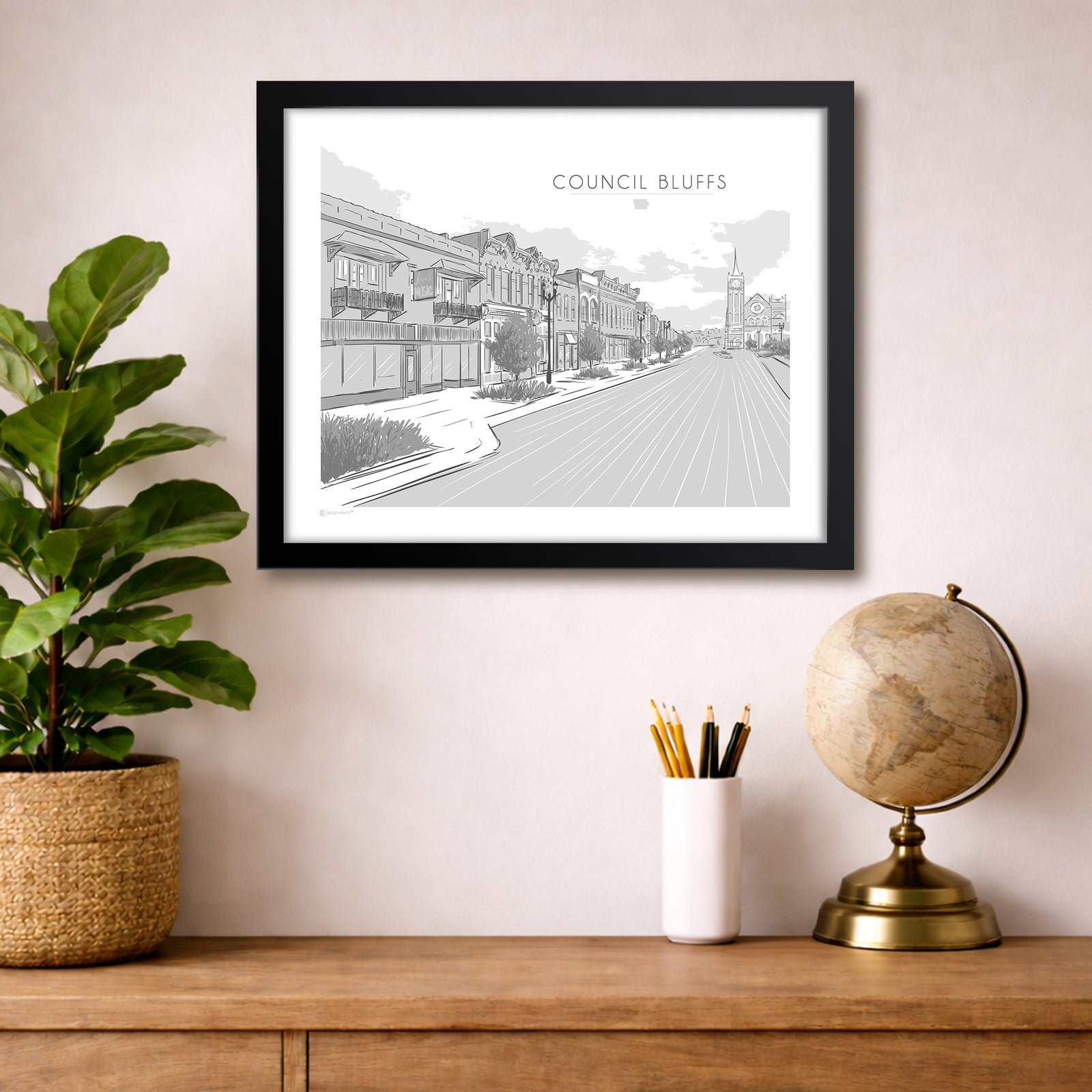 Council Bluffs Broadway Print