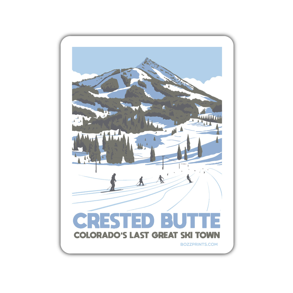 Crested Butte Ski Town Sticker