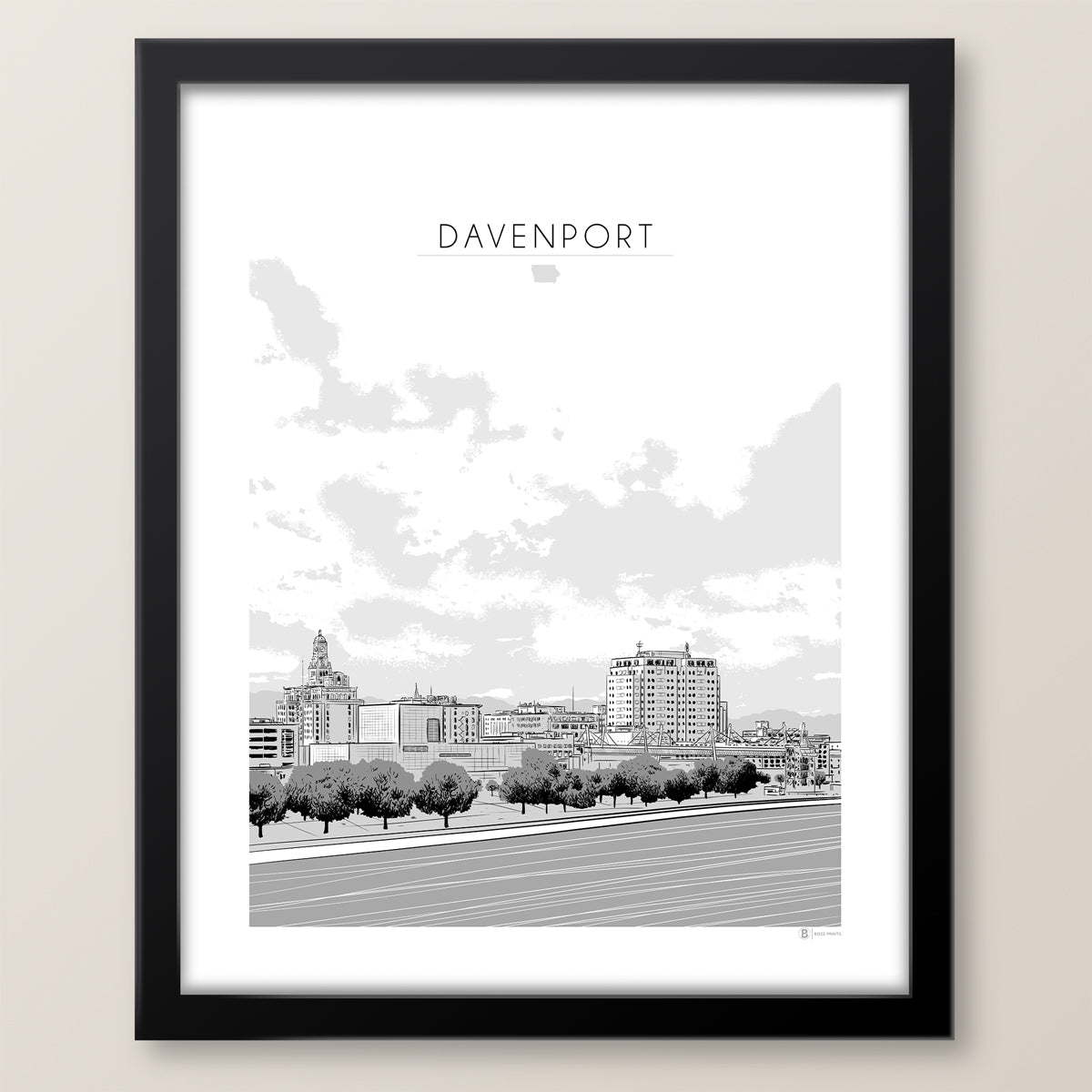 Davenport Skyline Print