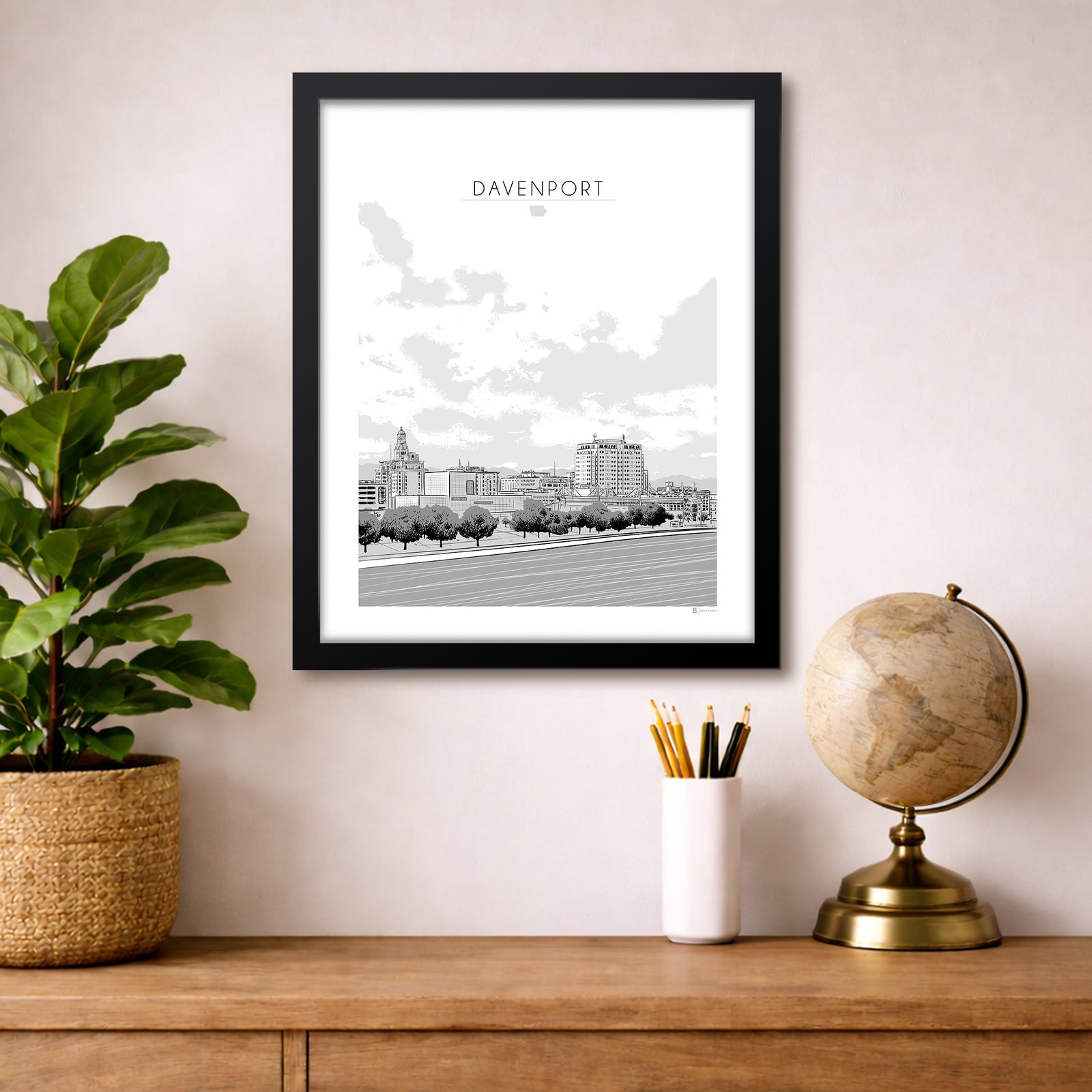 Davenport Skyline Print
