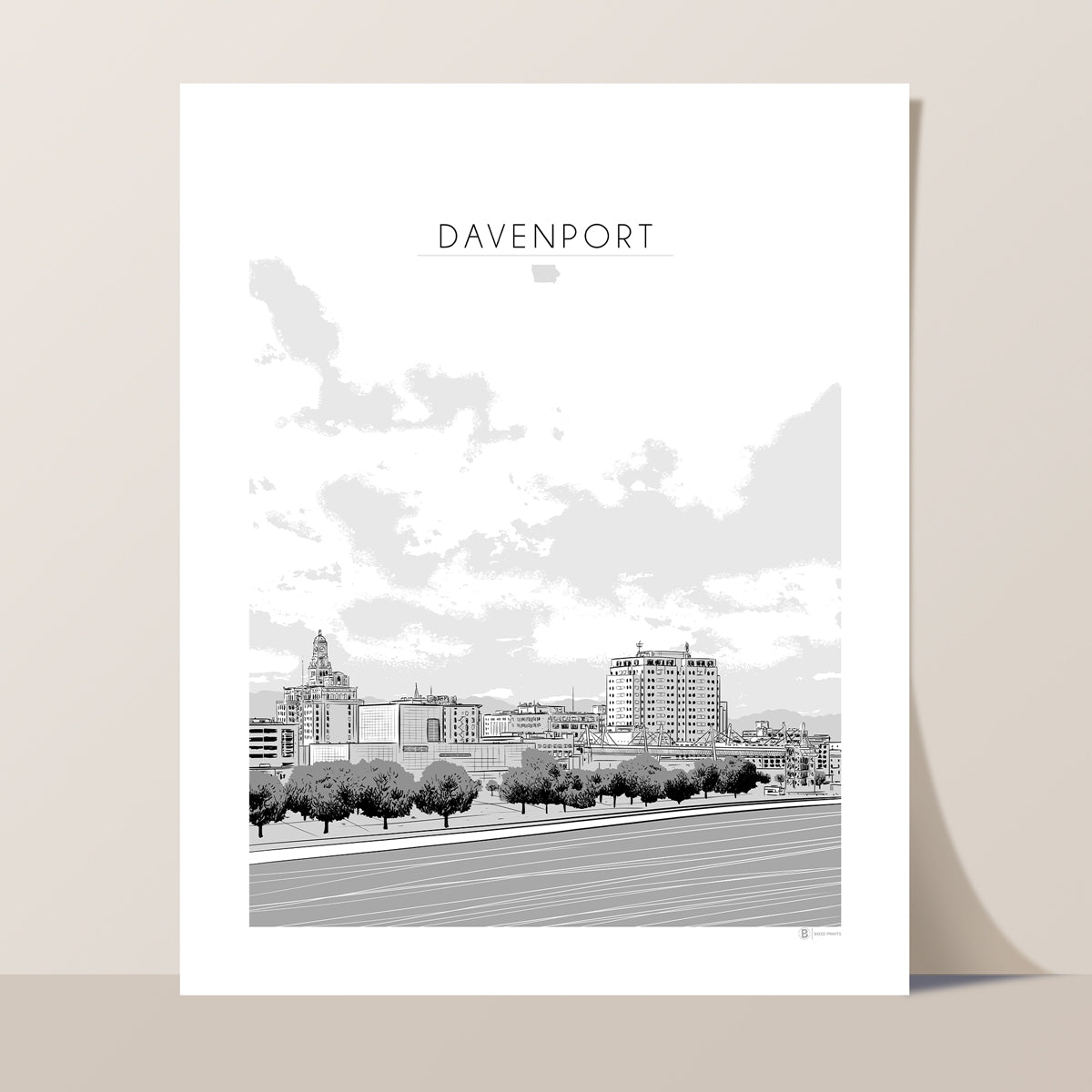 Davenport Skyline Print