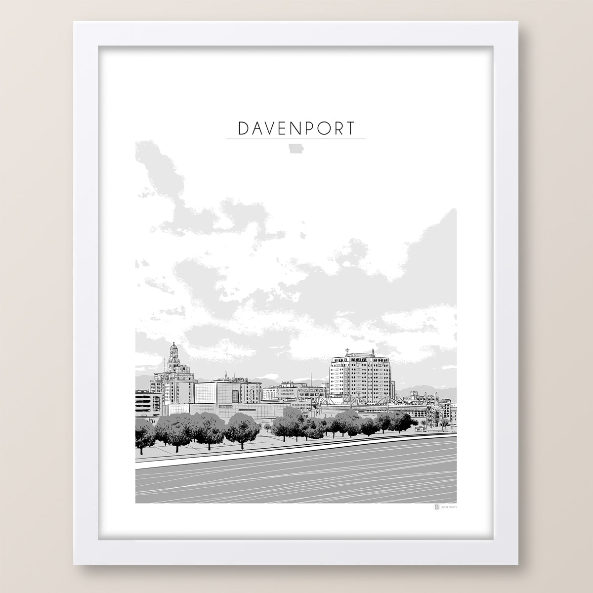 Davenport Skyline Print