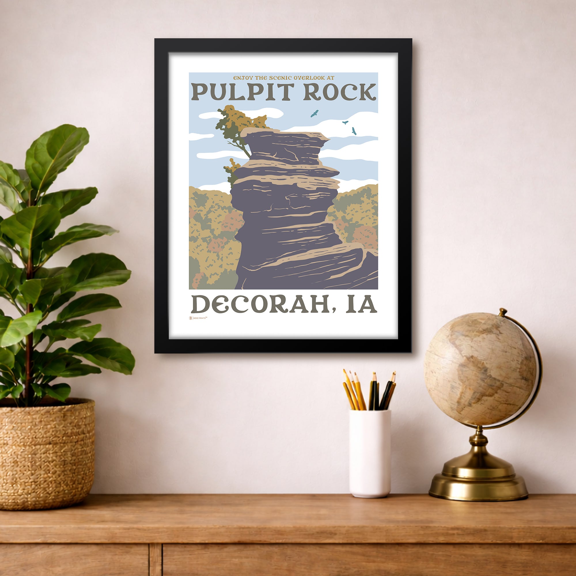 Decorah Iowa Pulpit Rock Art Print - Bozz Prints