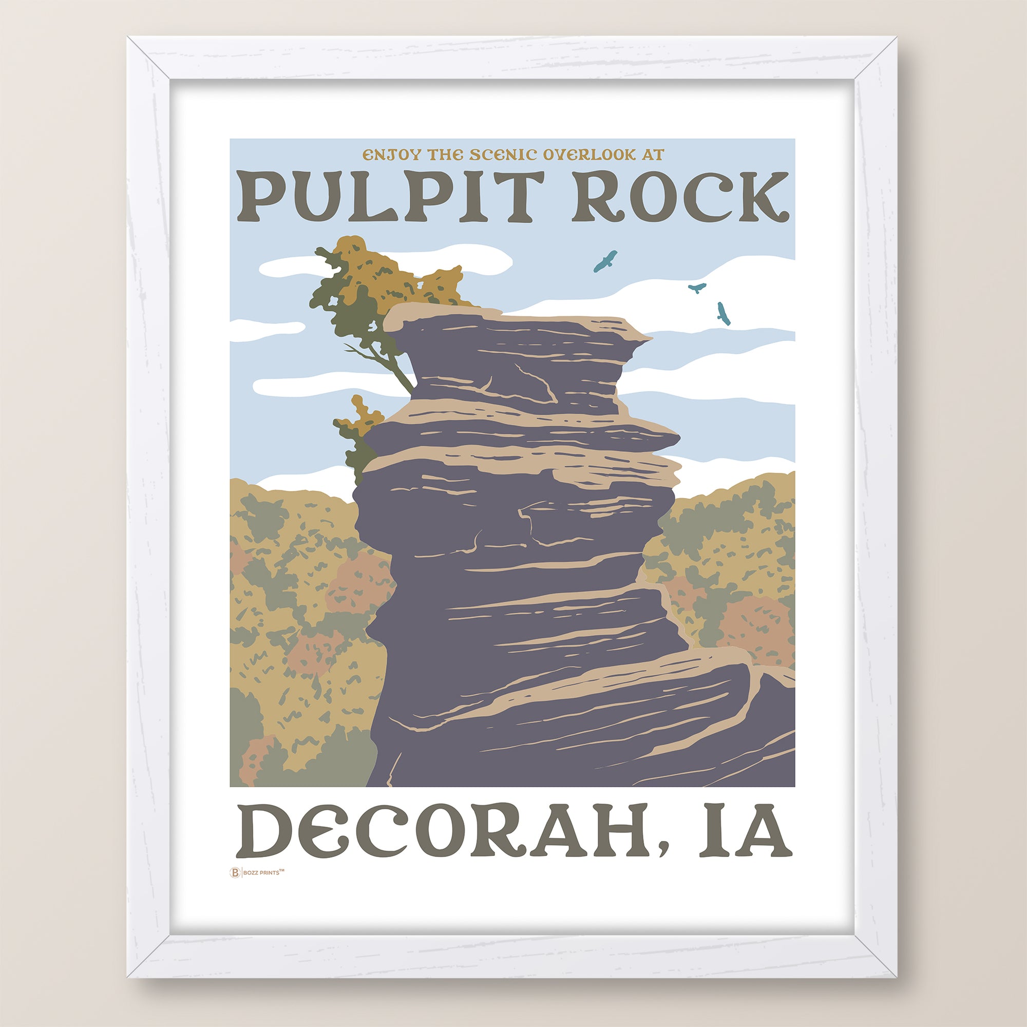 Decorah Iowa Pulpit Rock Art Print - Bozz Prints