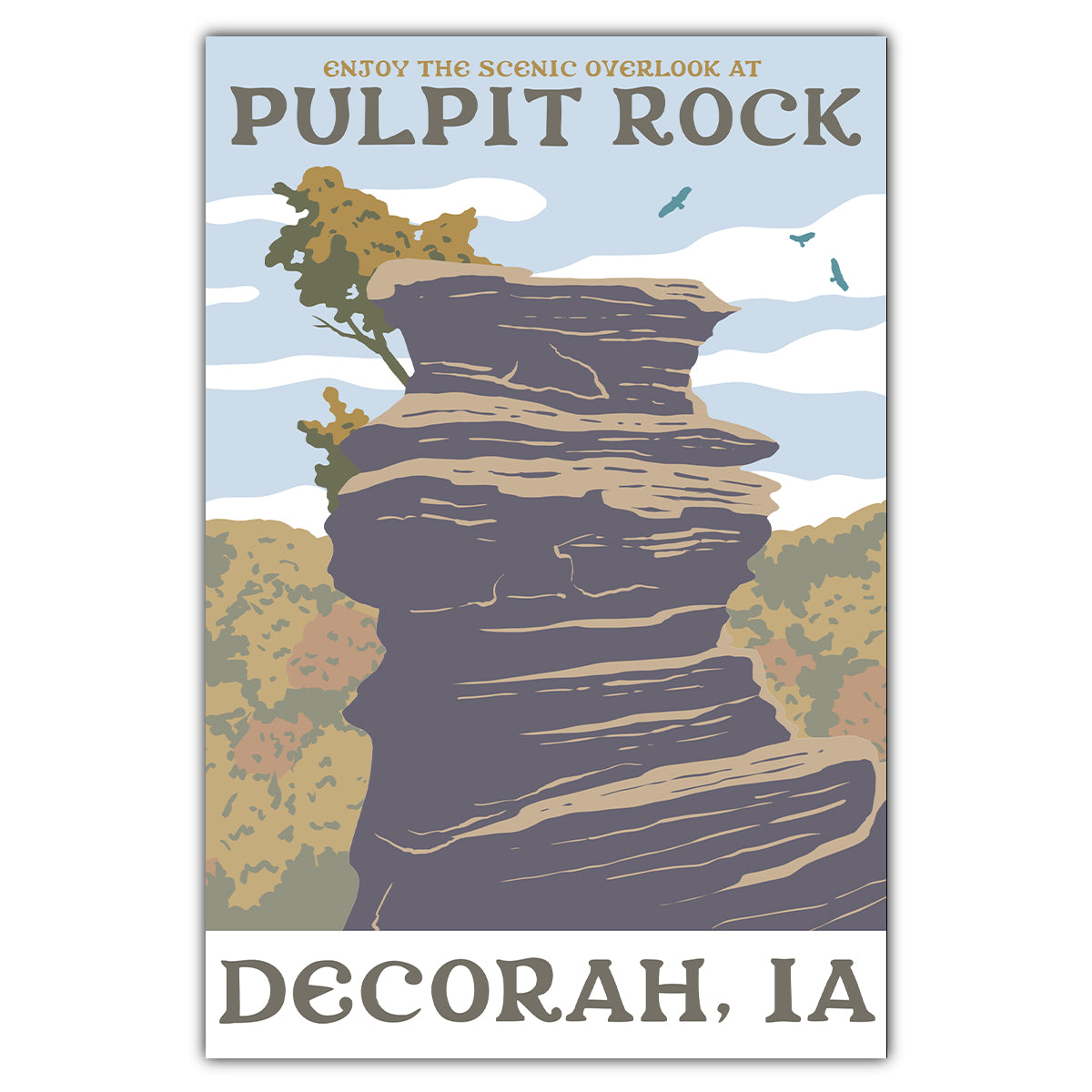 Decorah Pulpit Rock Postcard