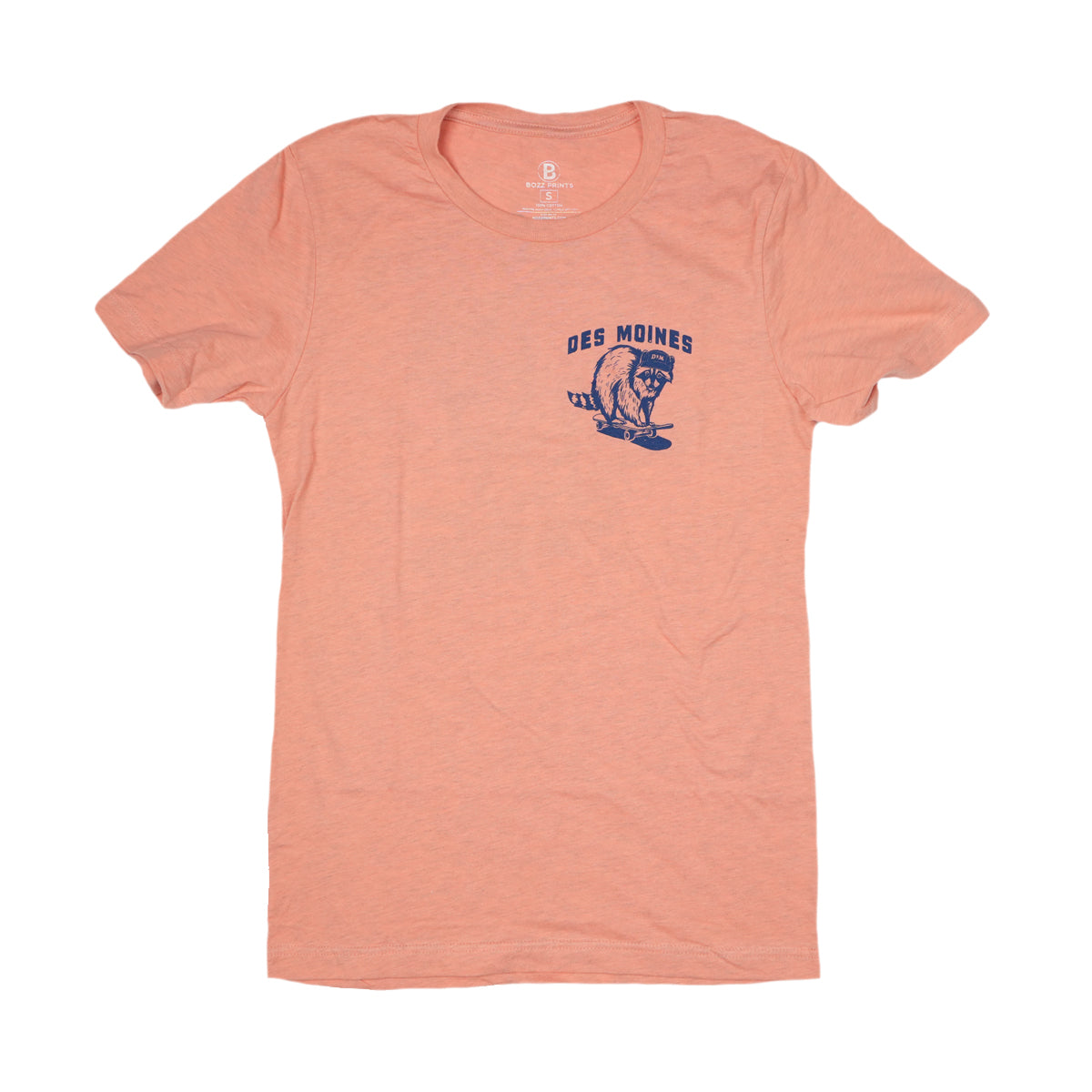 Des Moines Skater Raccoon T-Shirt