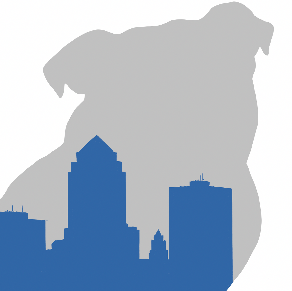 Des Moines Bulldog Skyline Print