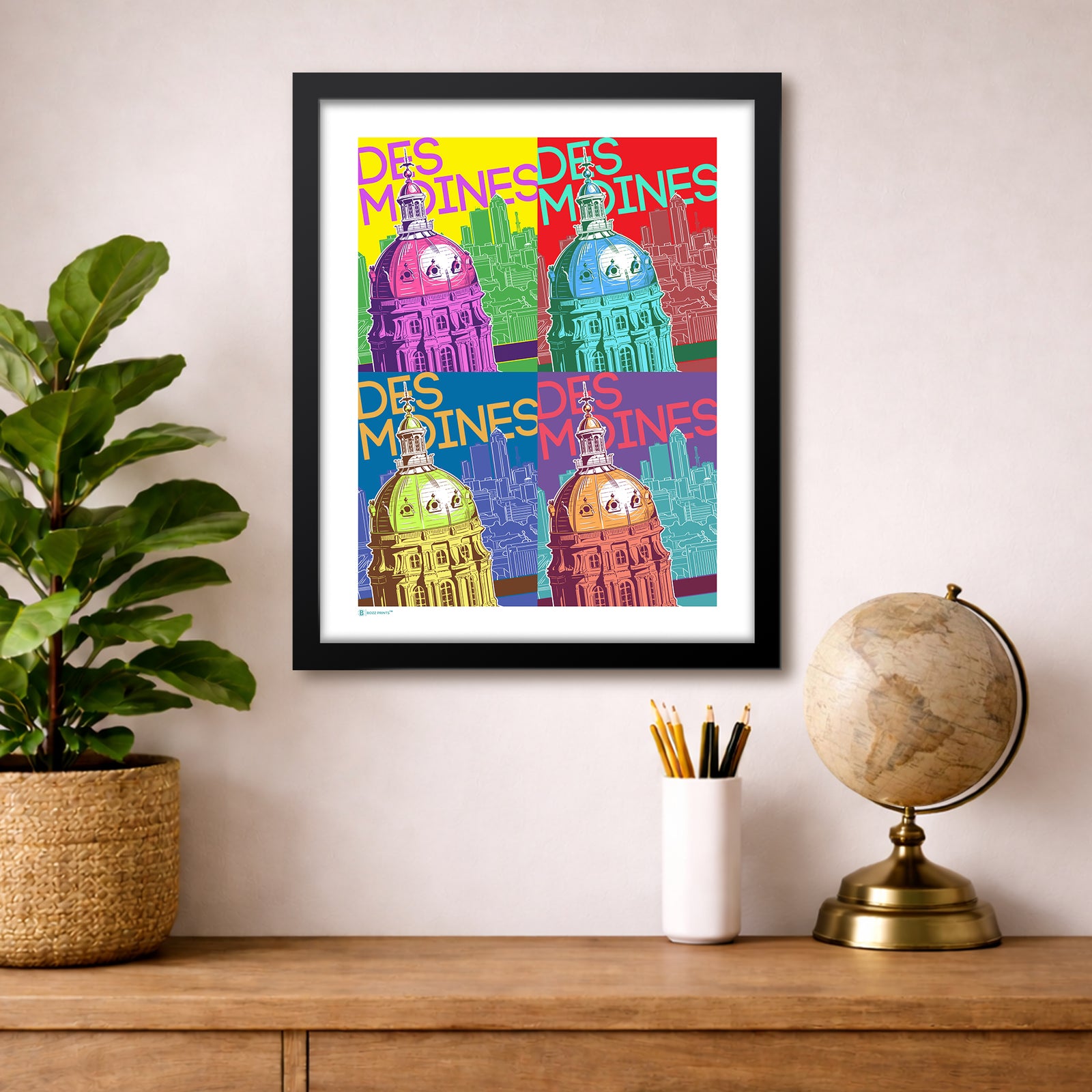Des Moines Capitol Pop Art Print