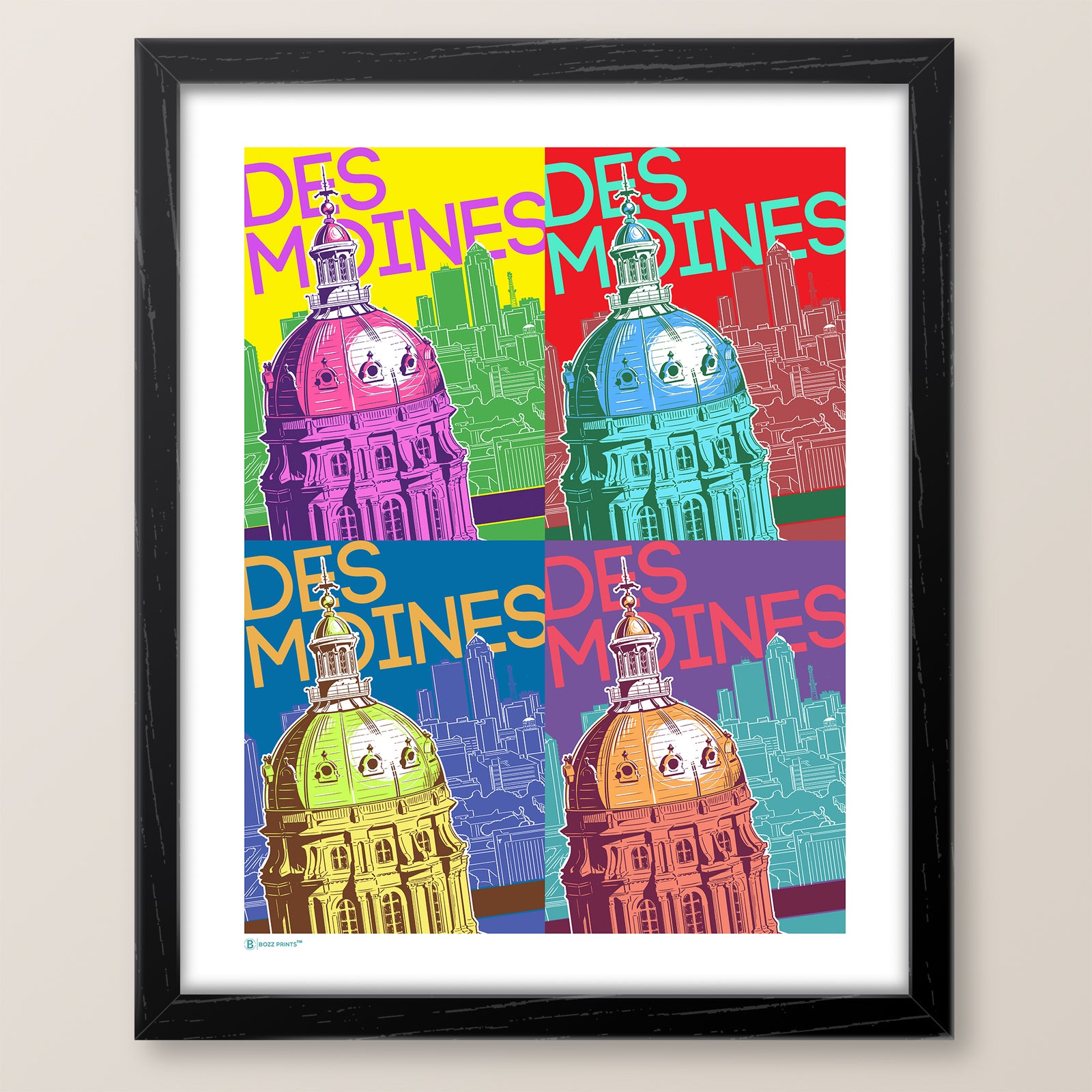 Des Moines Capitol Pop Art Print