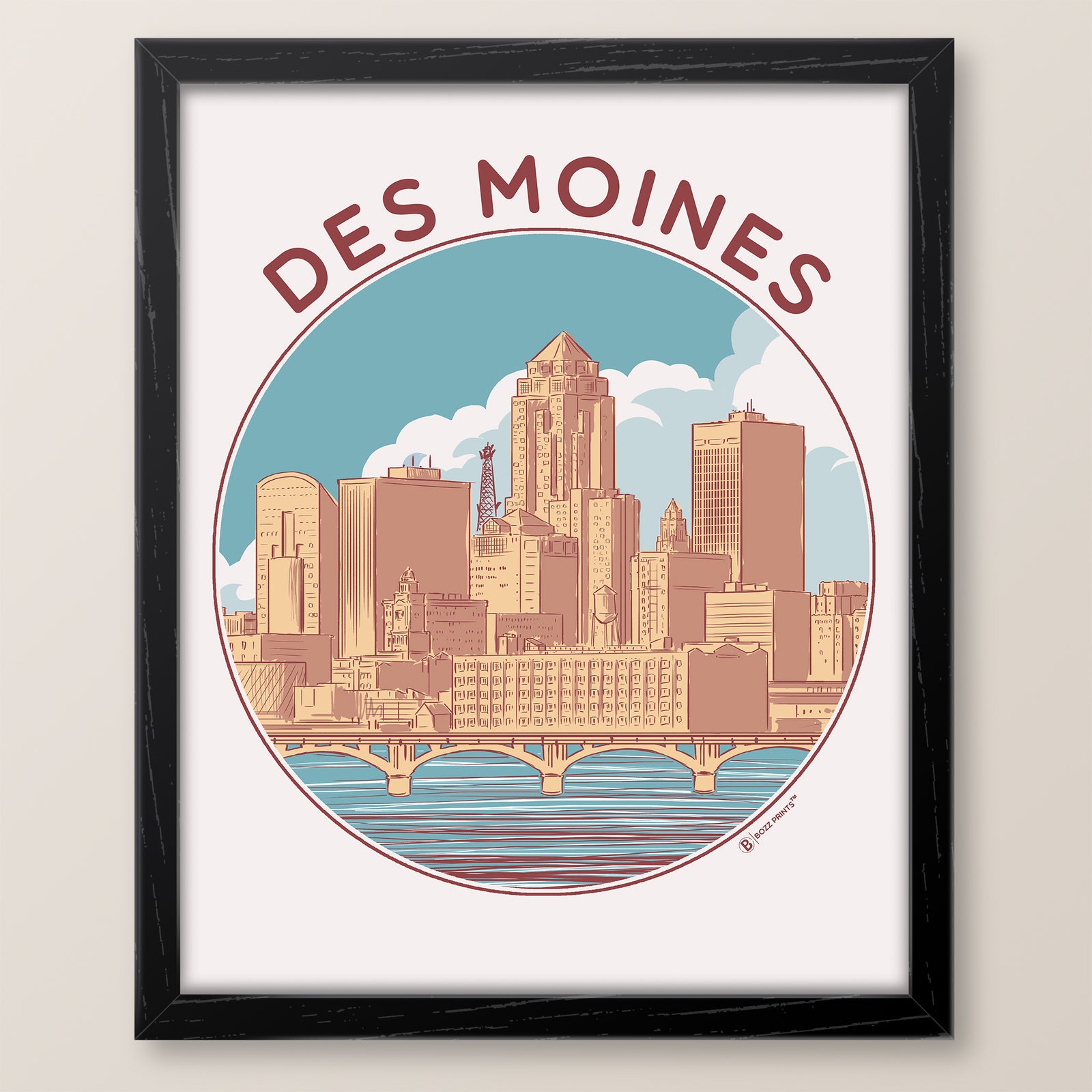 Des Moines Circle Print