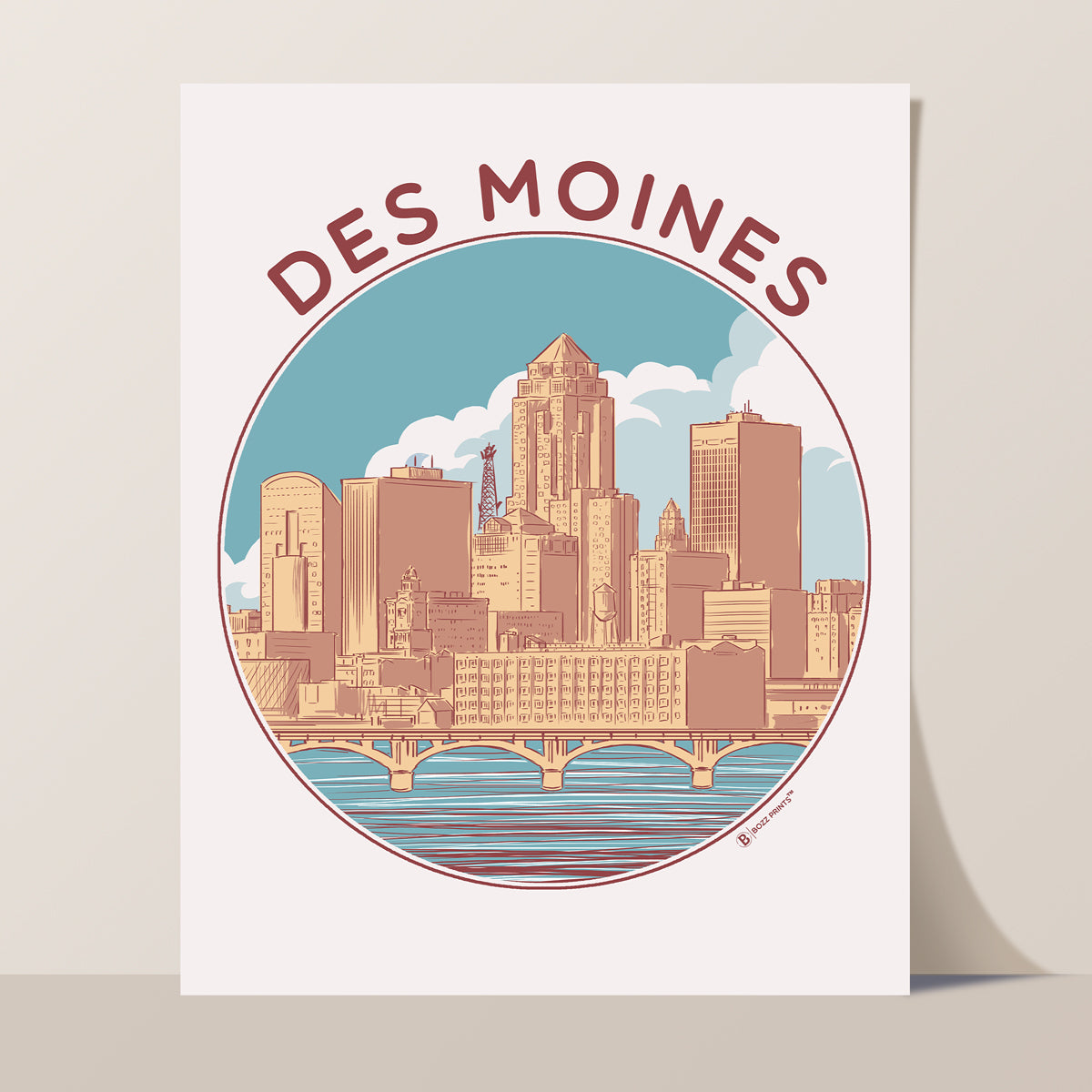 Des Moines Circle Print