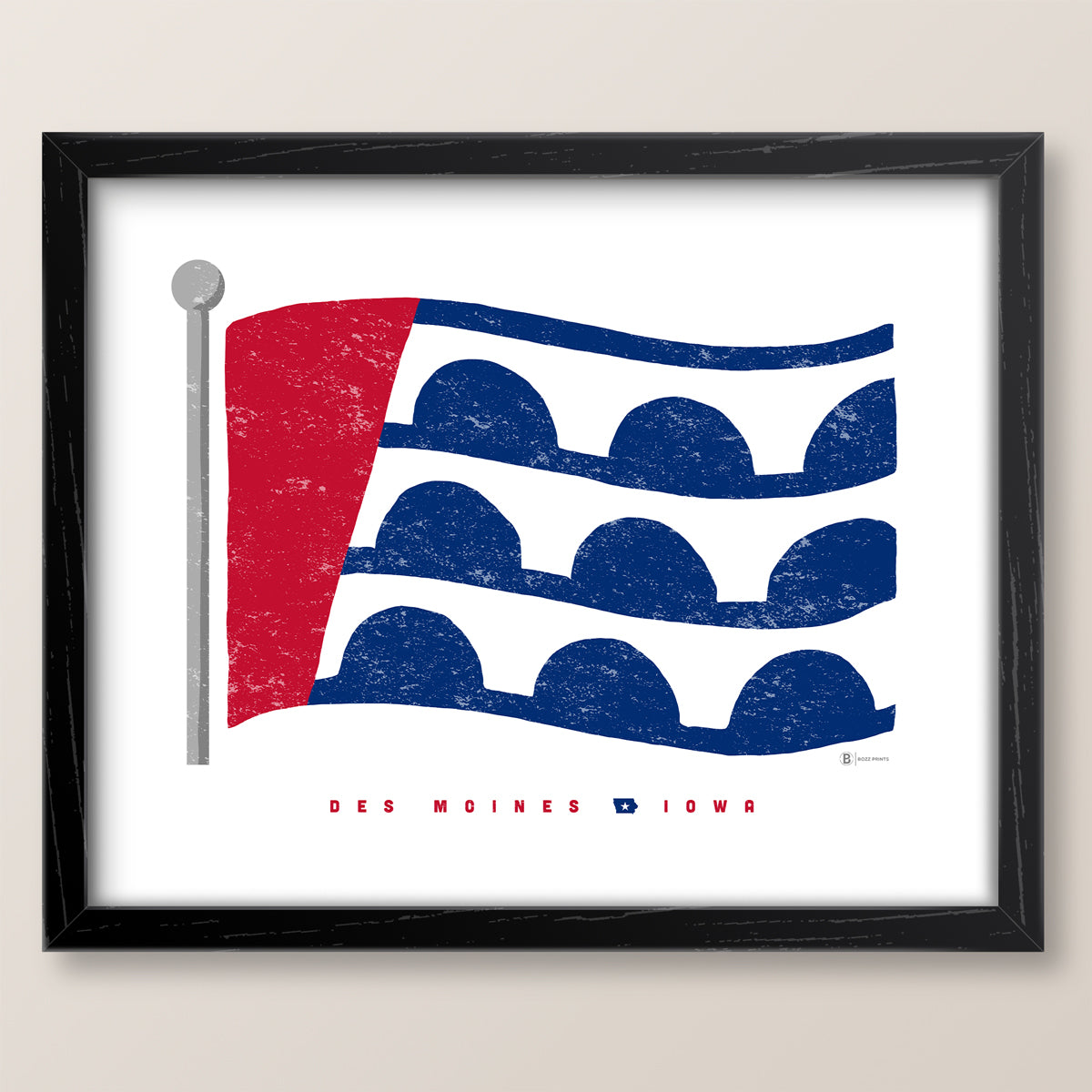 Des Moines Flag Print