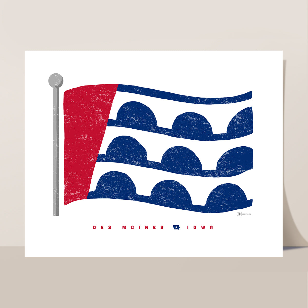 Des Moines Flag Print
