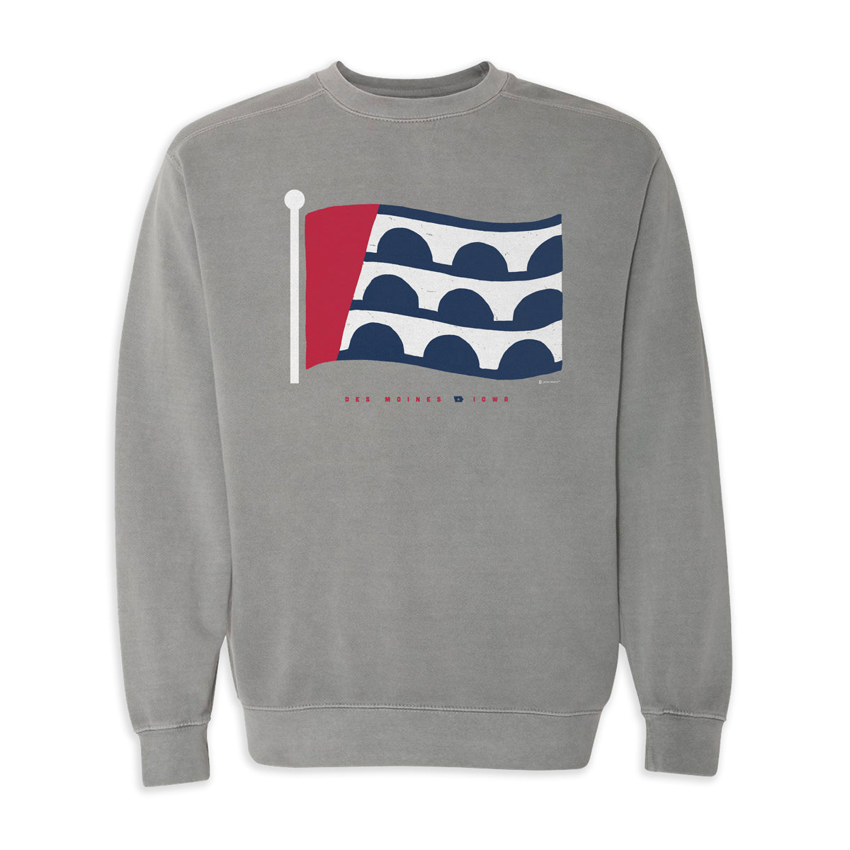 Des Moines Flag Crewneck Sweatshirt