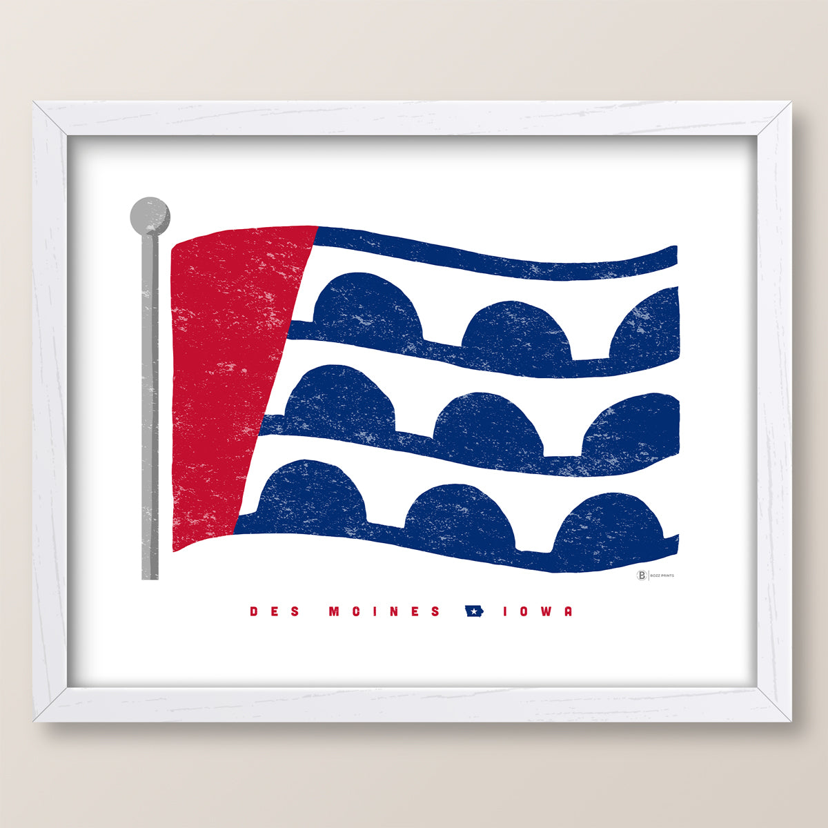 Des Moines Flag Print