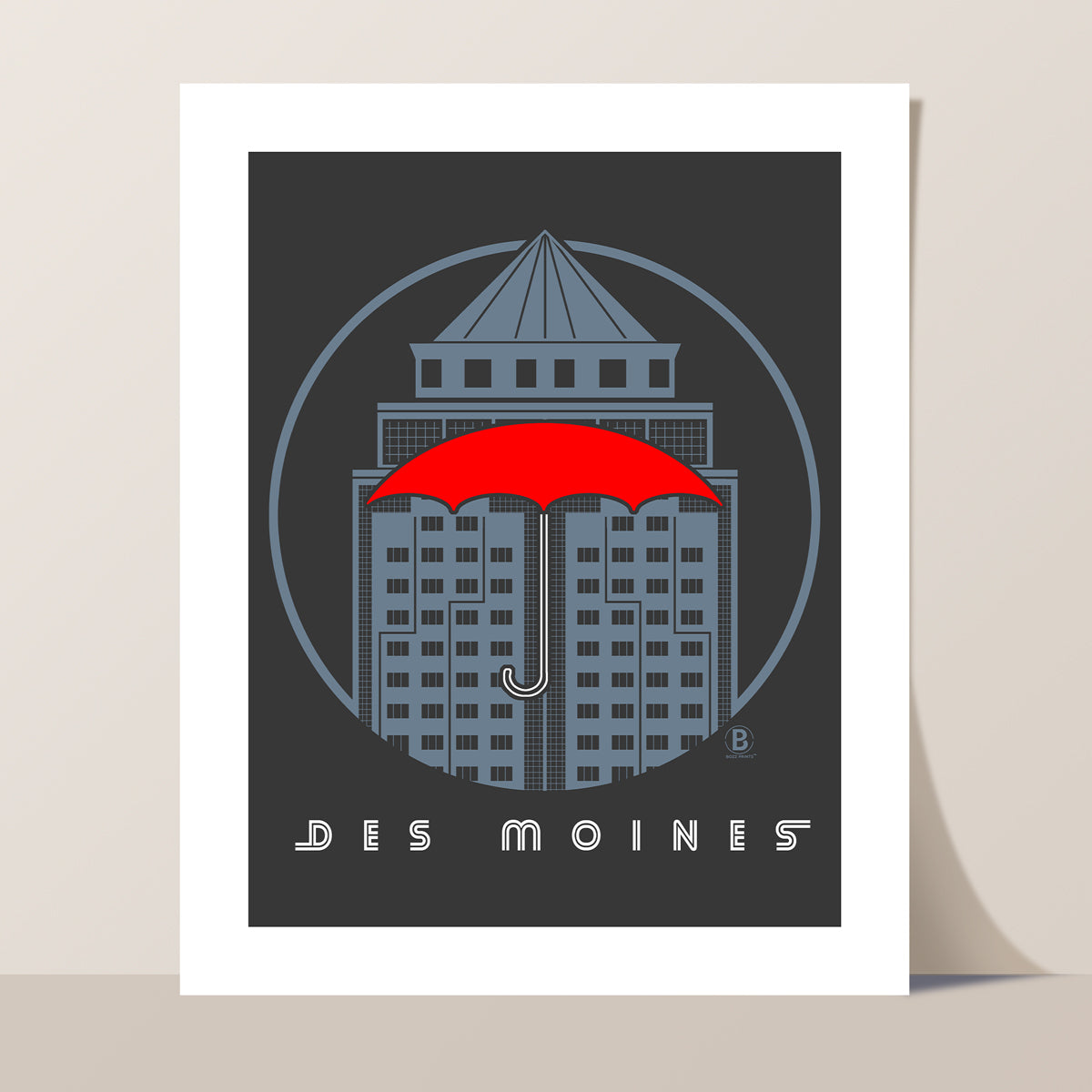 Des Moines Grand Ave Icon Print