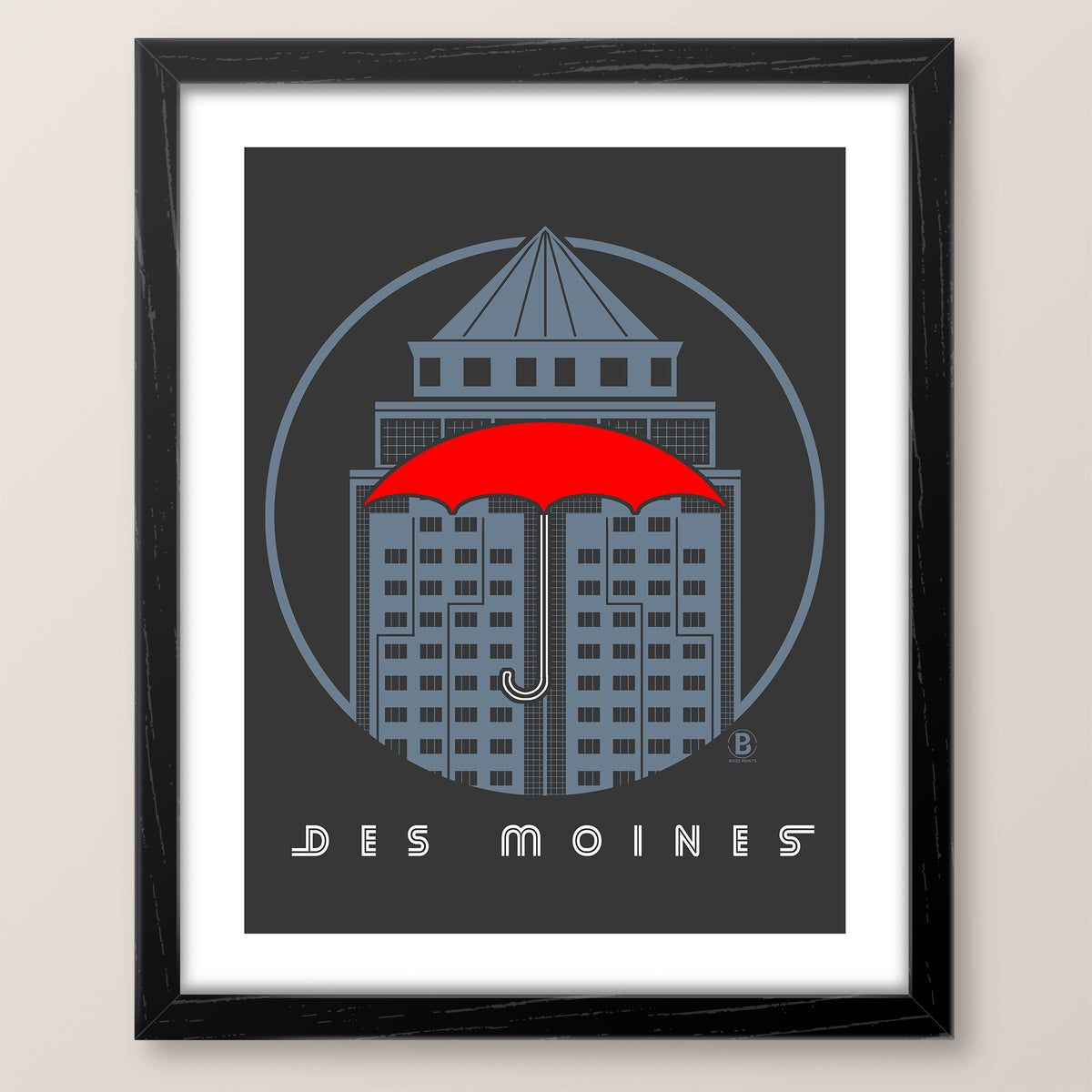 Des Moines Grand Ave Icon Print