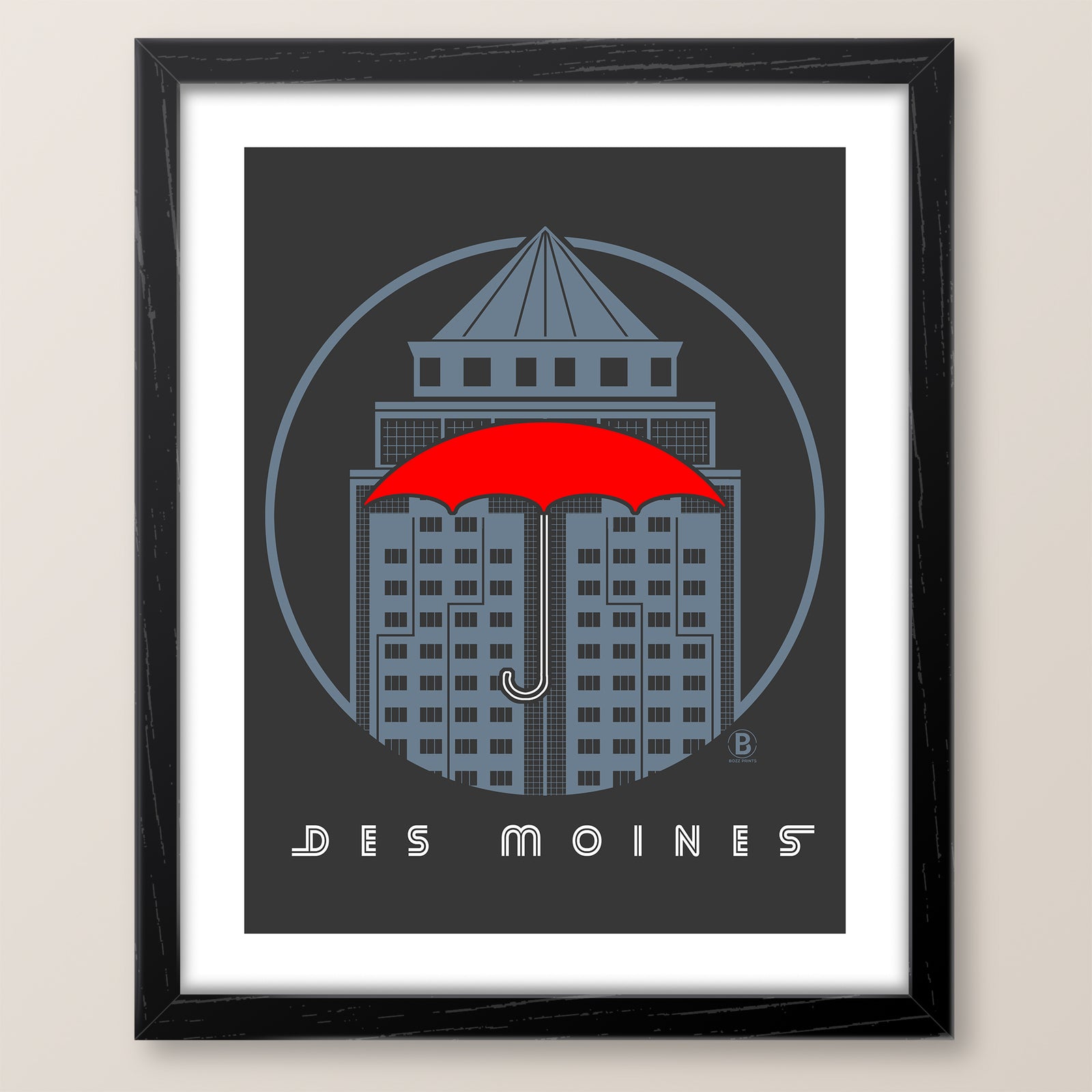 Des Moines Grand Ave Icon Print