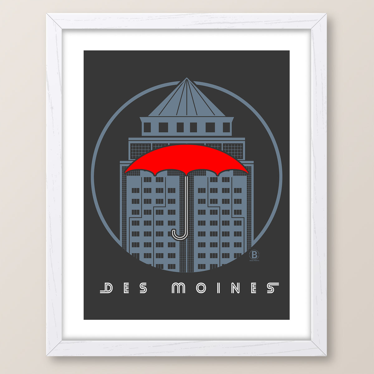 Des Moines Grand Ave Icon Print