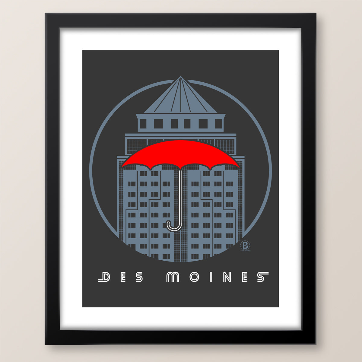 Des Moines Grand Ave Icon Print