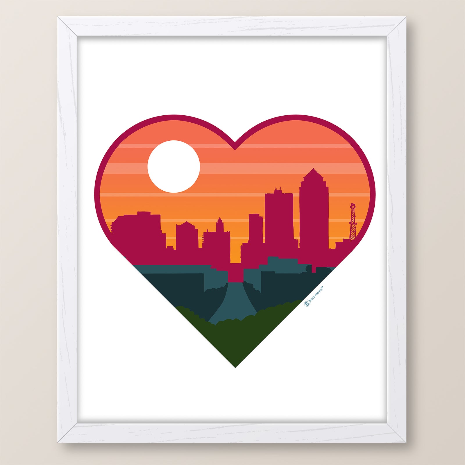 Des Moines Heart Print