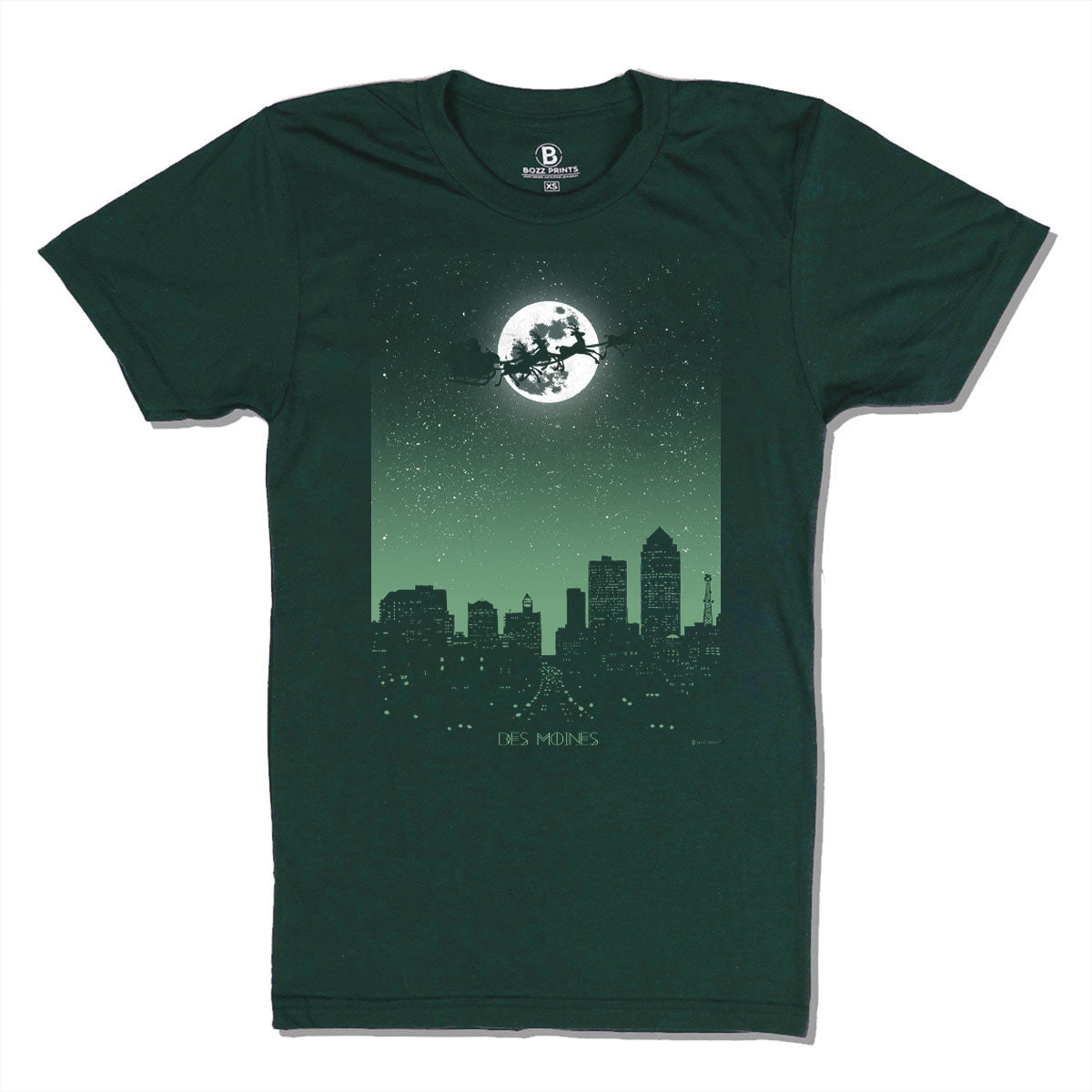 Des Moines Holiday Moon T-Shirt