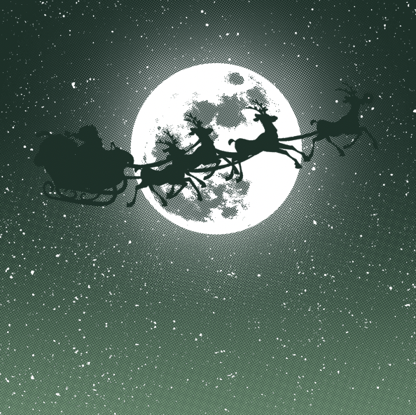 Des Moines Holiday Moon Print