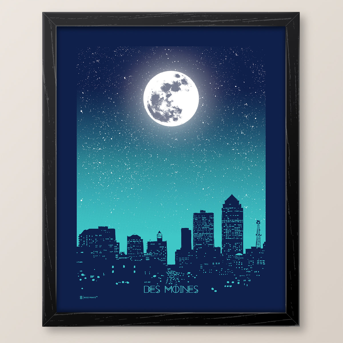 Des Moines Moon Print