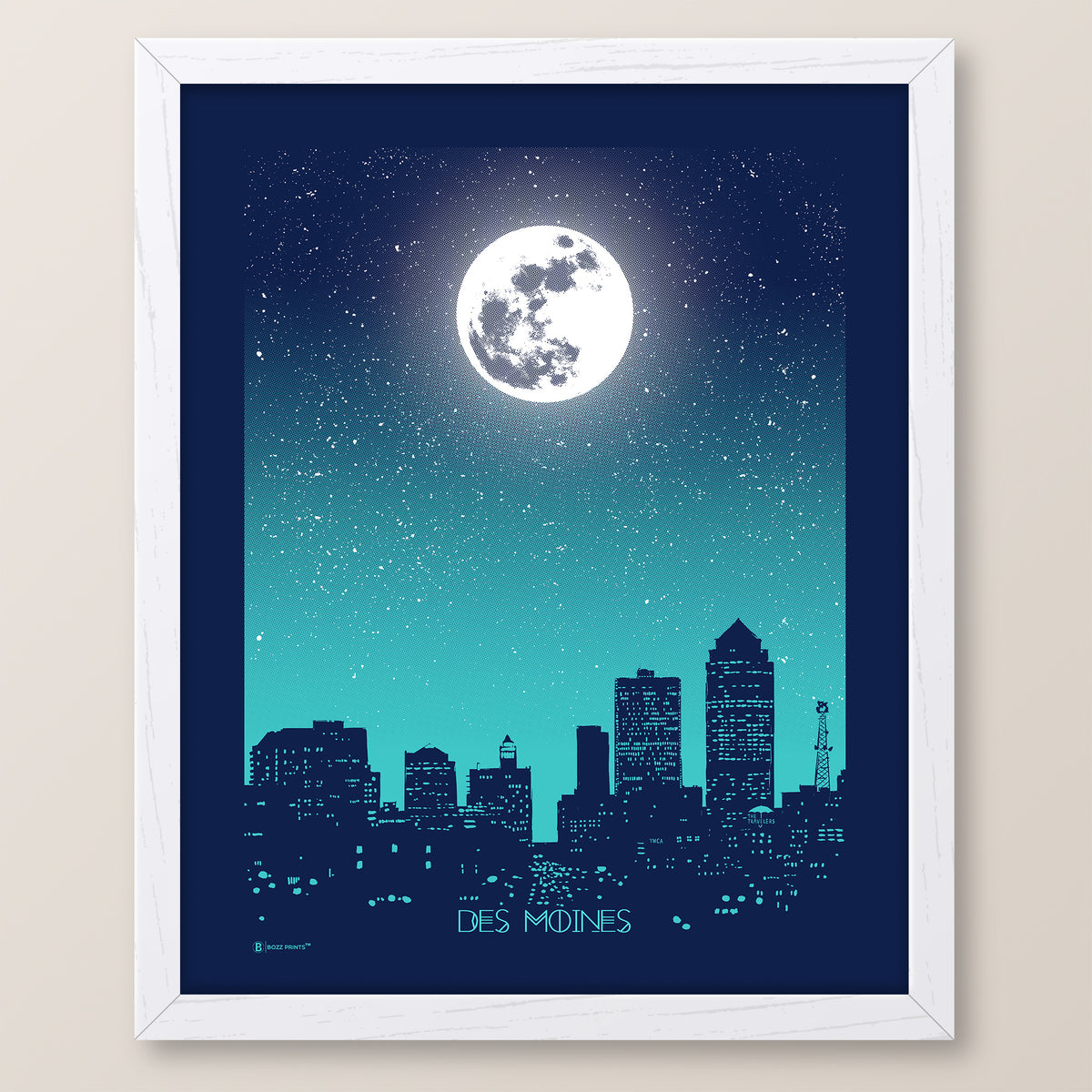 Des Moines Moon Print