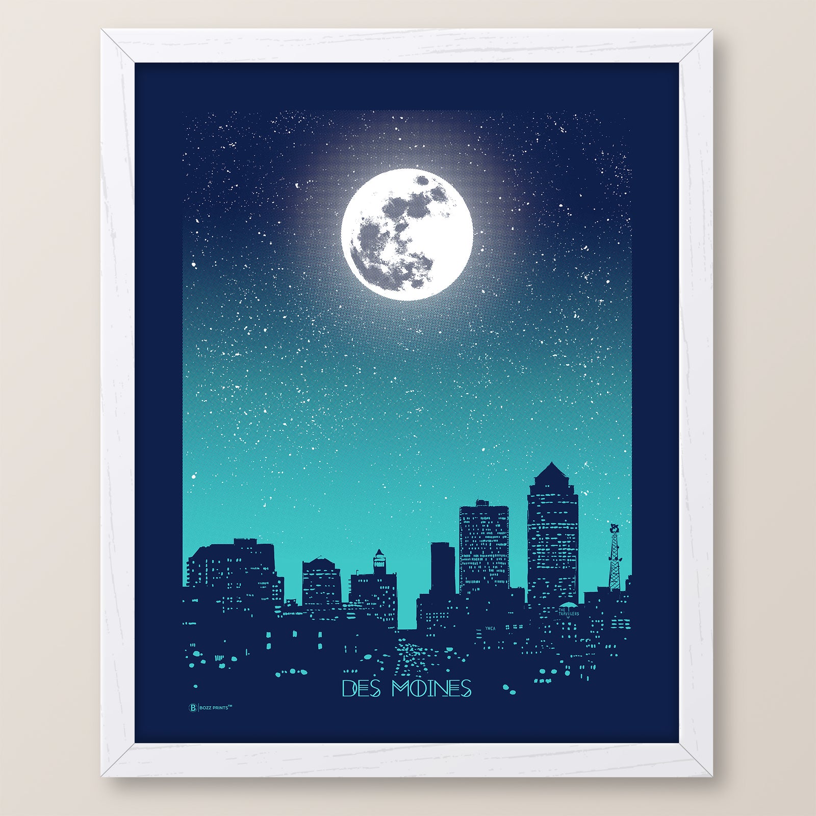Des Moines Moon Print