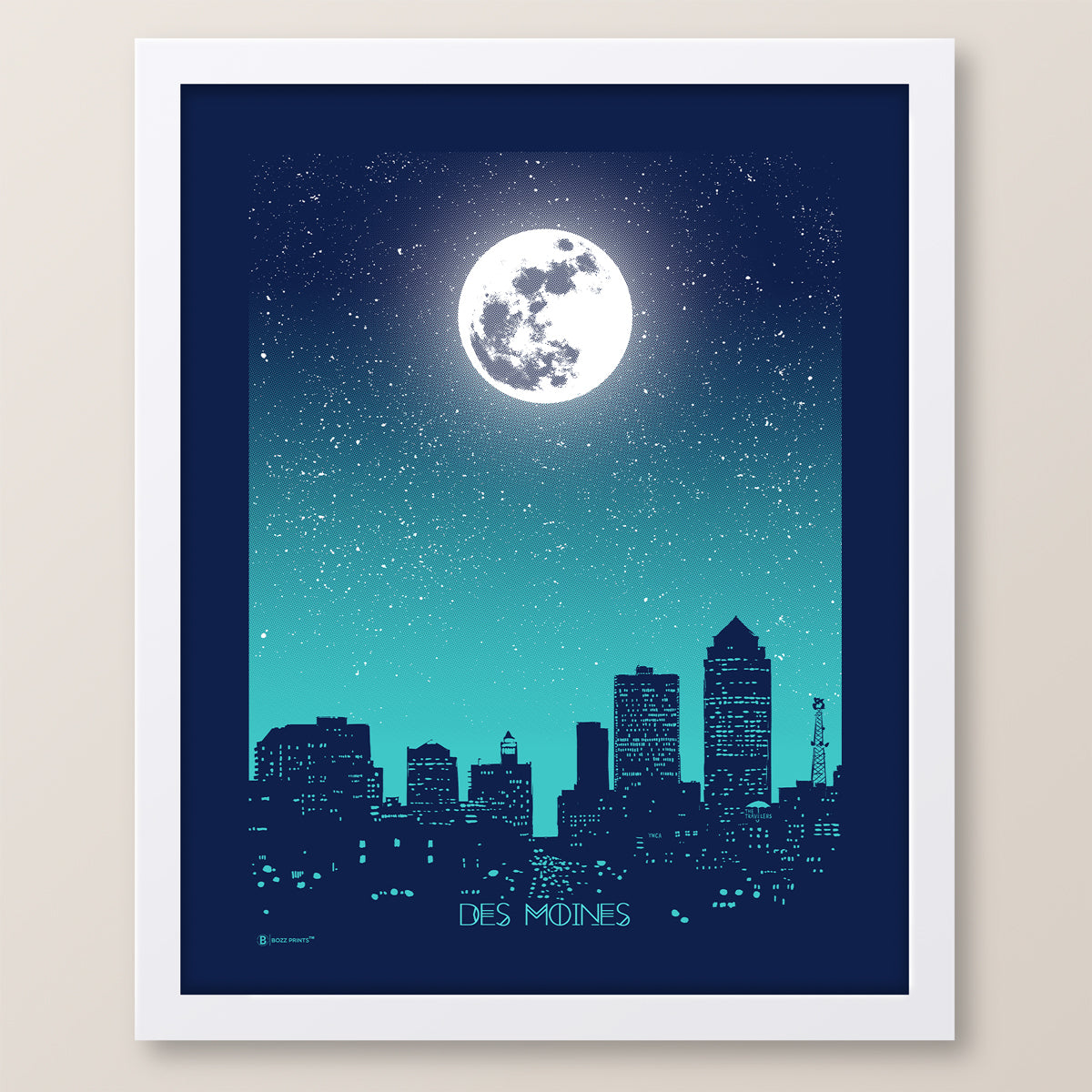 Des Moines Moon Print