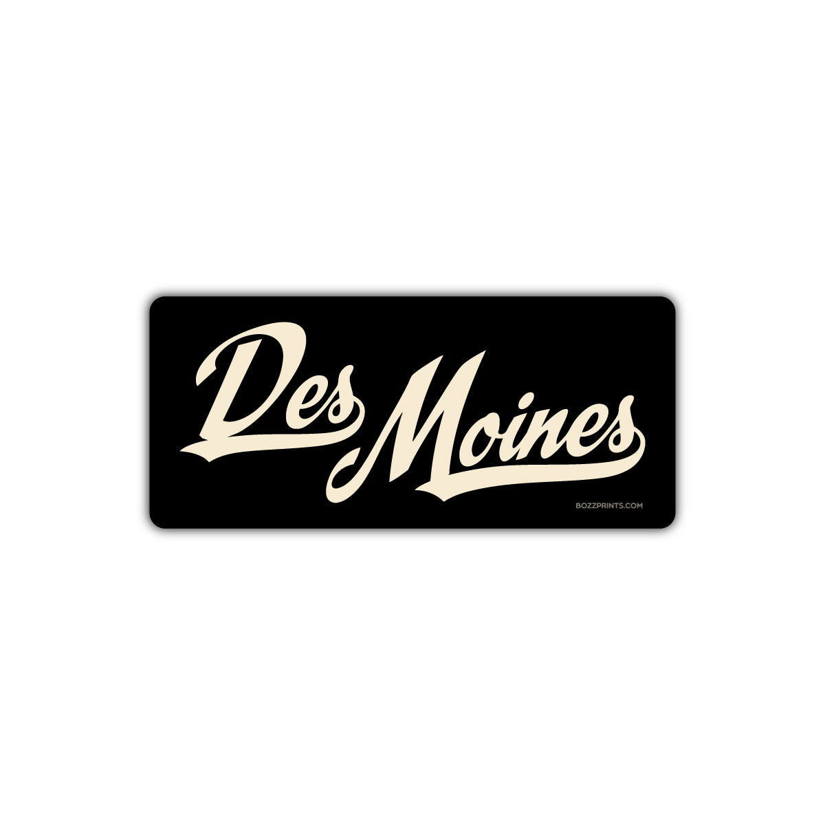 Des Moines Script Sticker/Magnet