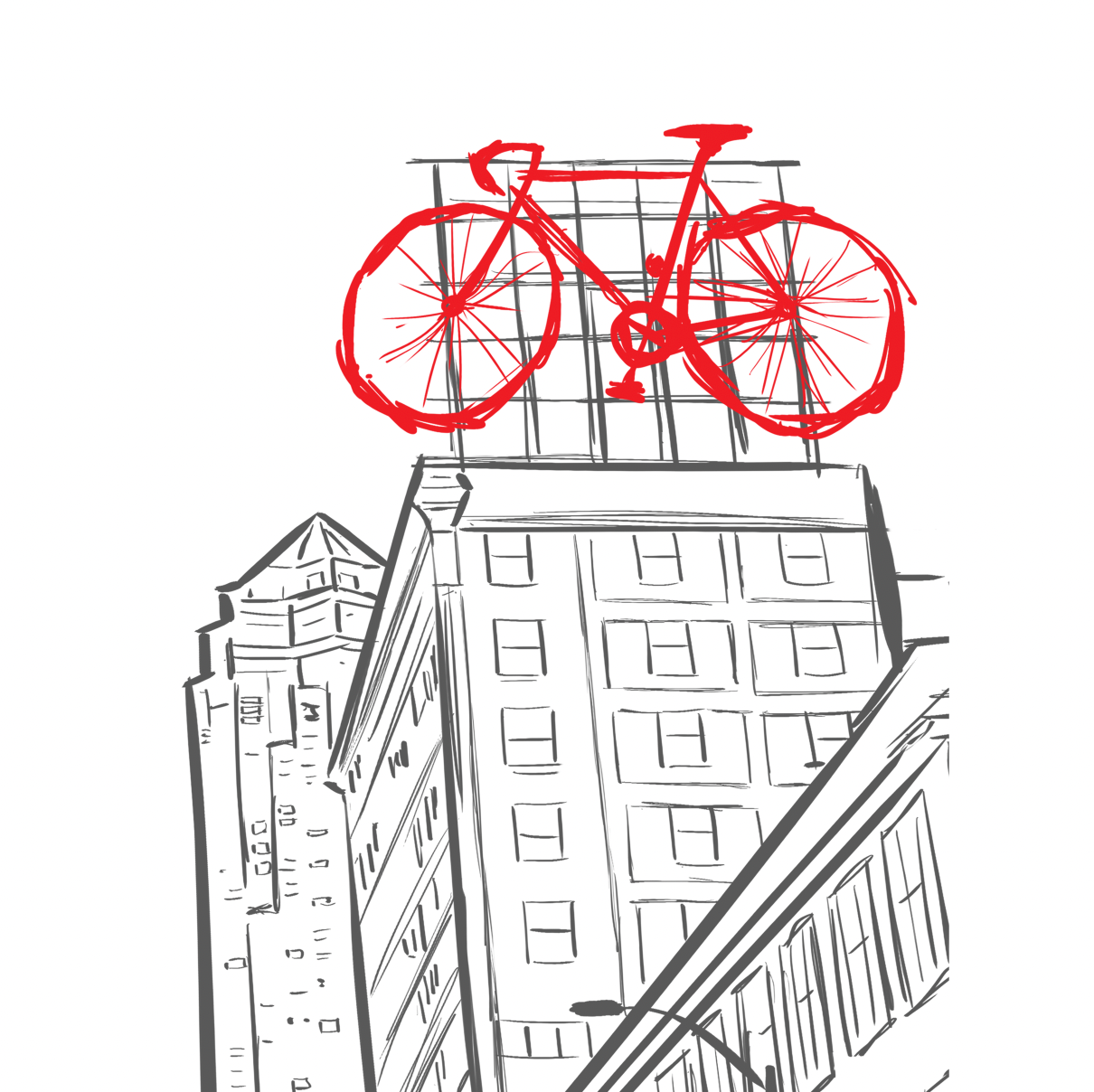Des Moines Travelers Bike Print