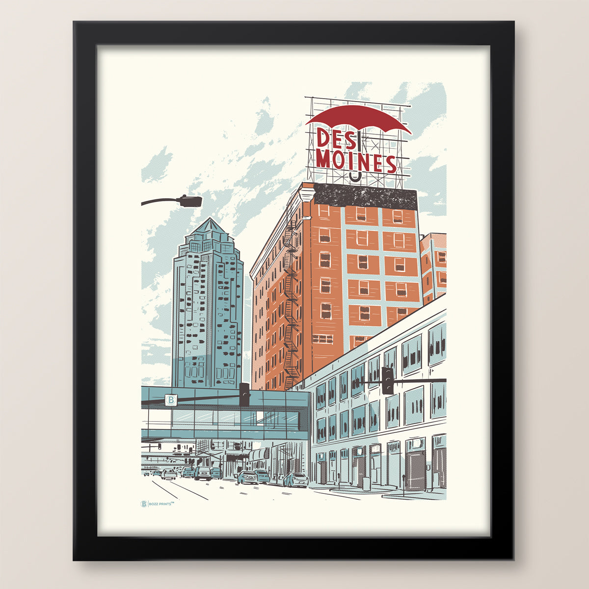 Des Moines Umbrella Print