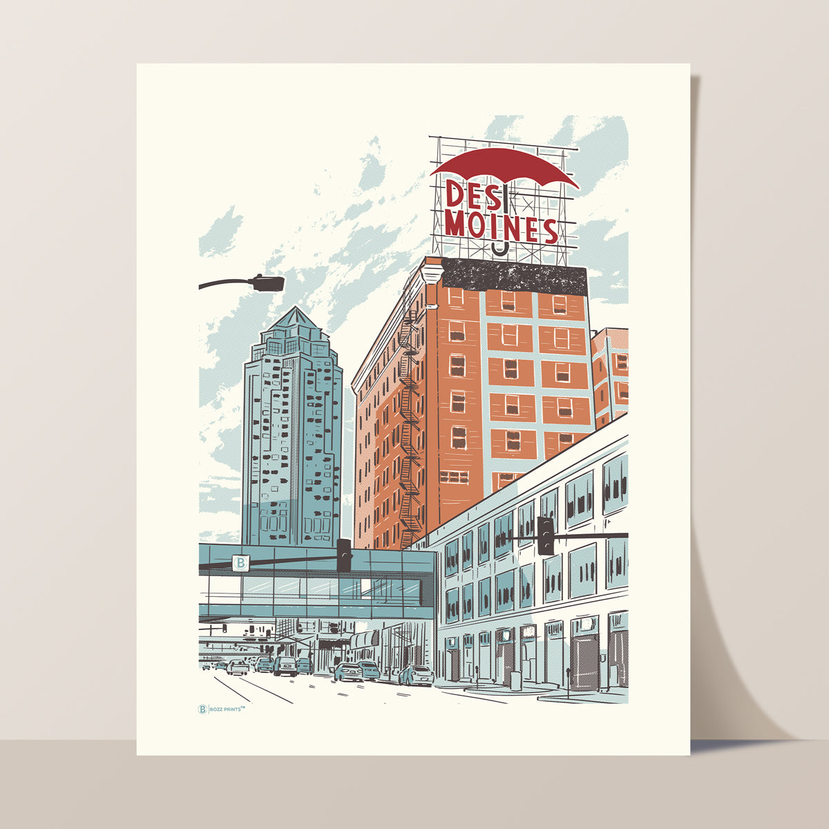 Des Moines Umbrella Print