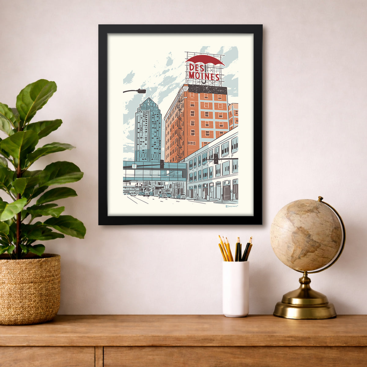 Des Moines Umbrella Print