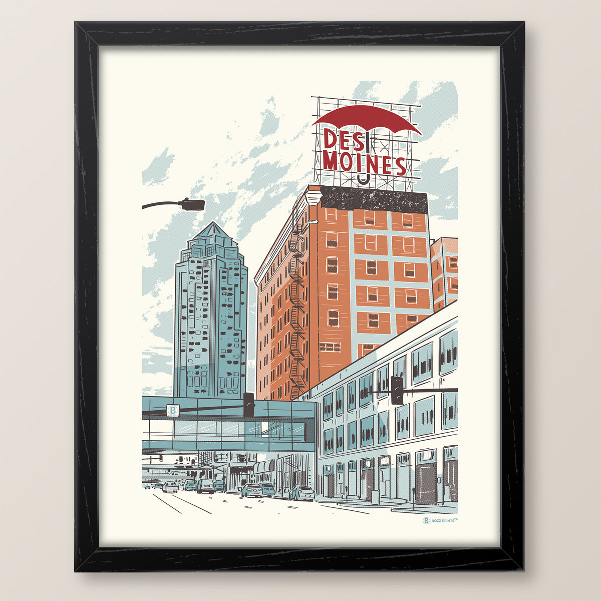 Des Moines Umbrella Print