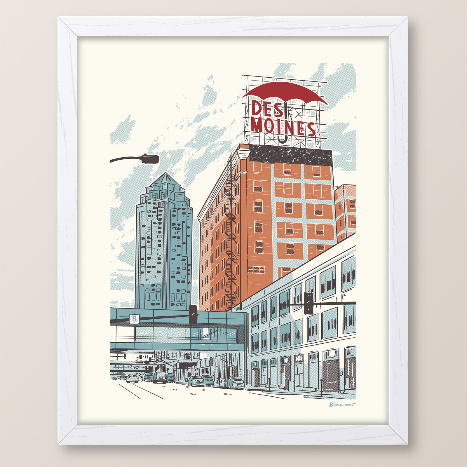 Des Moines Umbrella Print