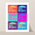 Des Moines Umbrella Pop Art Print