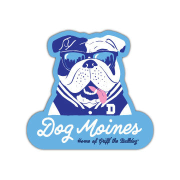 Drake University Dog Moines Home of Griff III the Bulldog Sticker