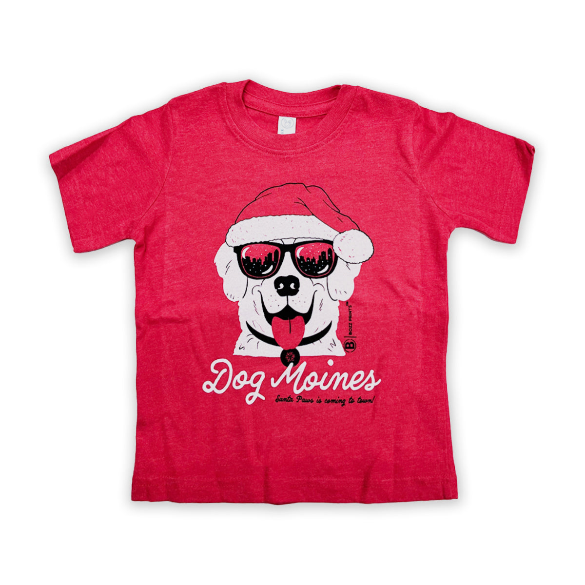 Dog Moines Santa Paws Kids T-Shirt