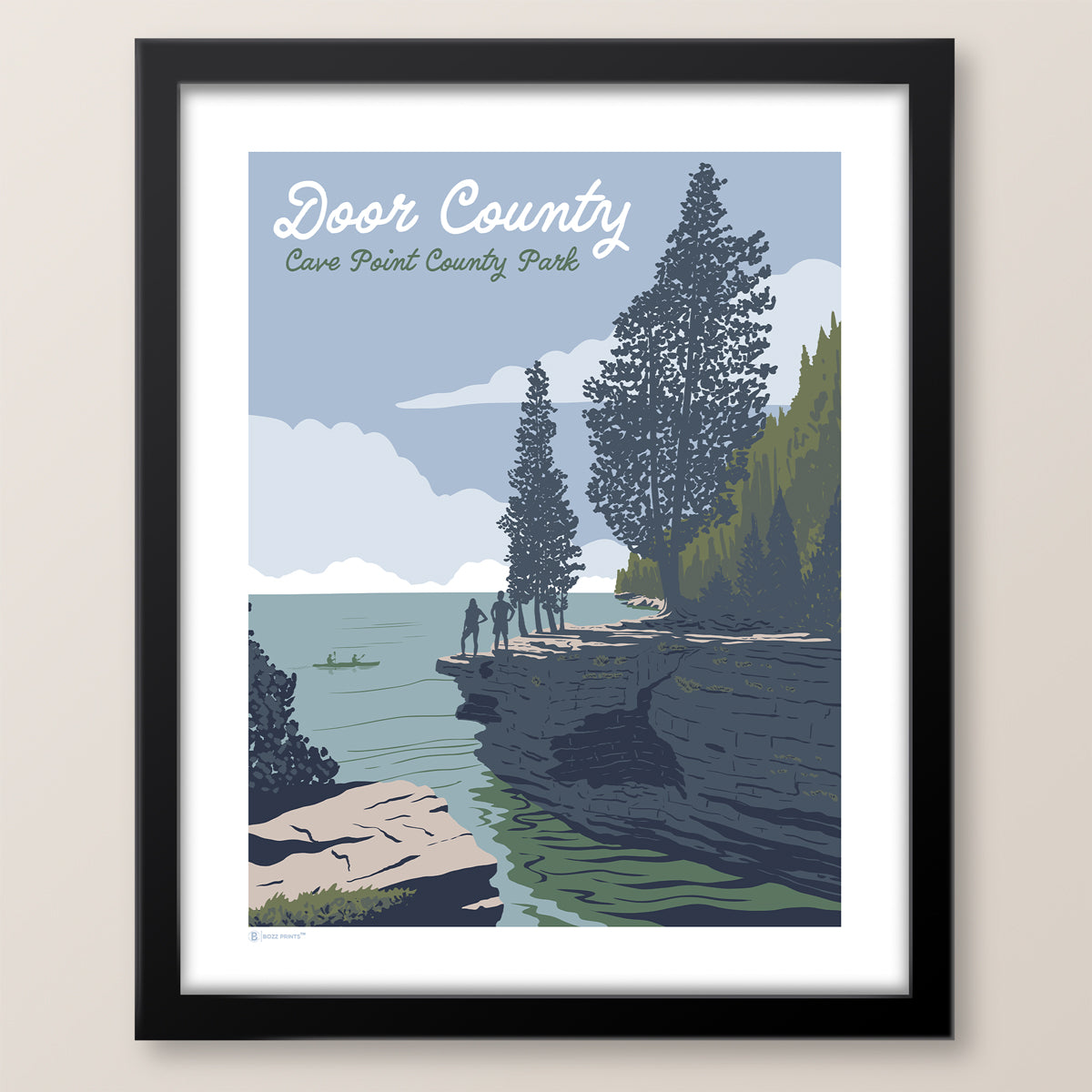 Door County Wisconsin Cave Point Print