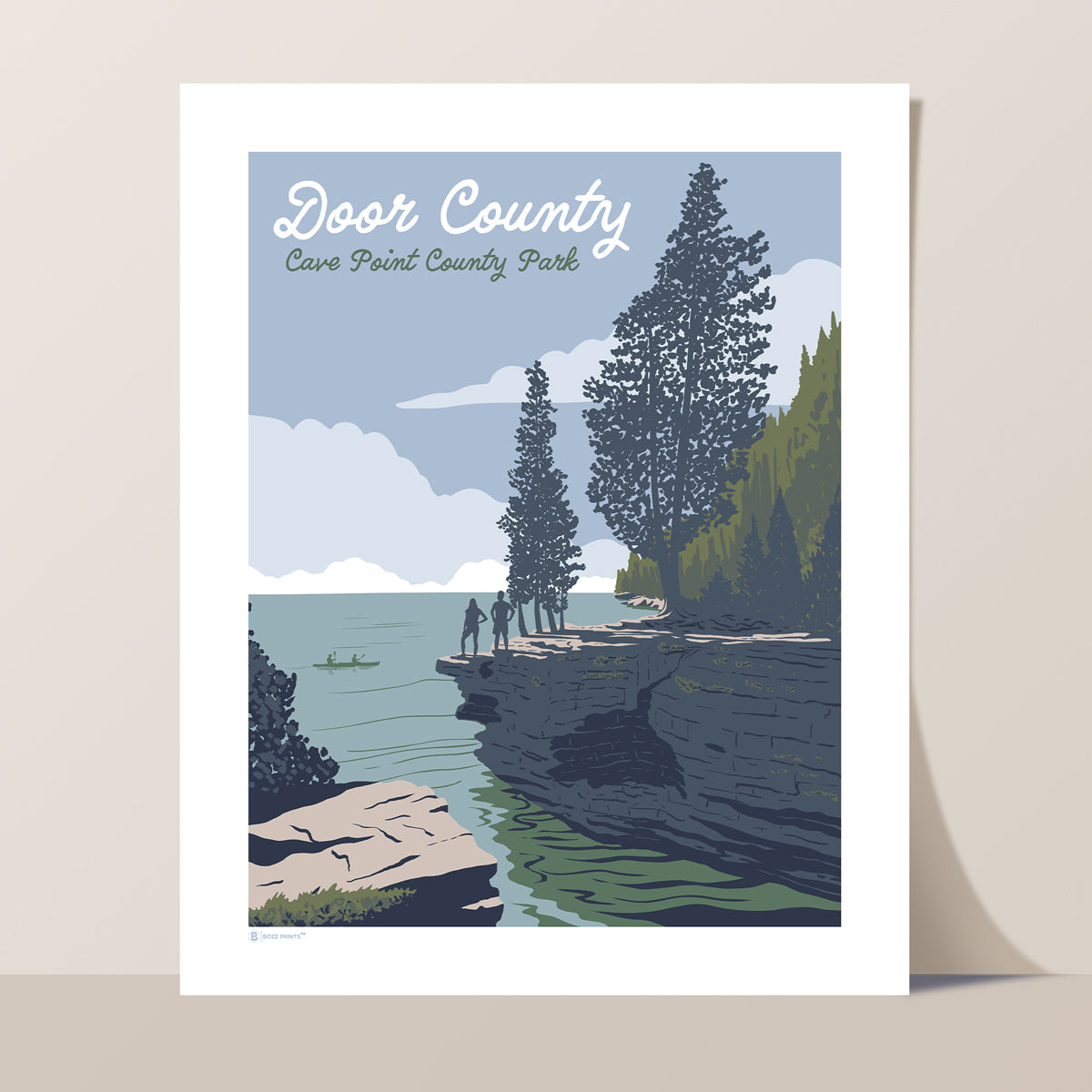 Door County Wisconsin Cave Point Print